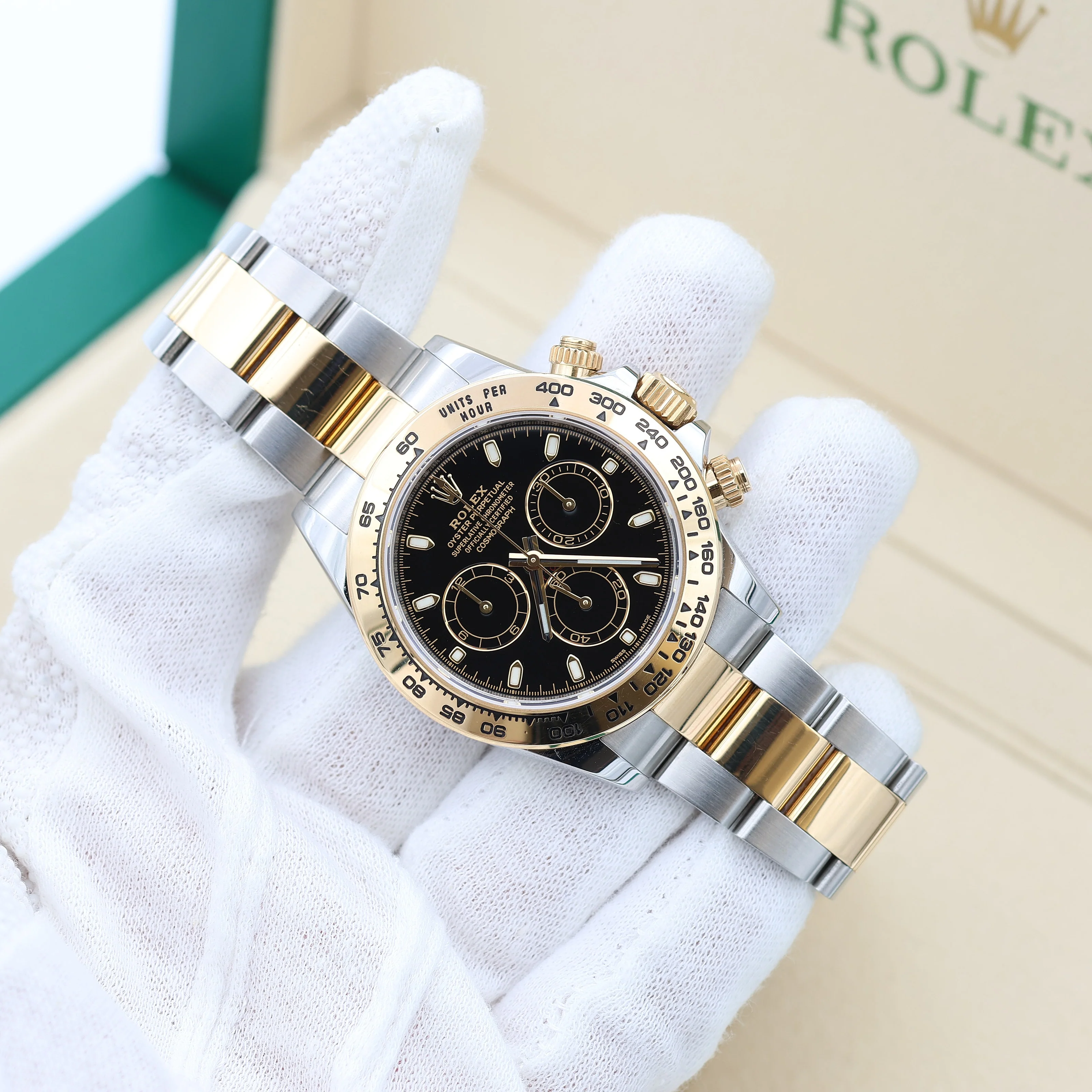 Rolex Daytona ref 116503 steel/gold - Black dial - Full Set - Image 3