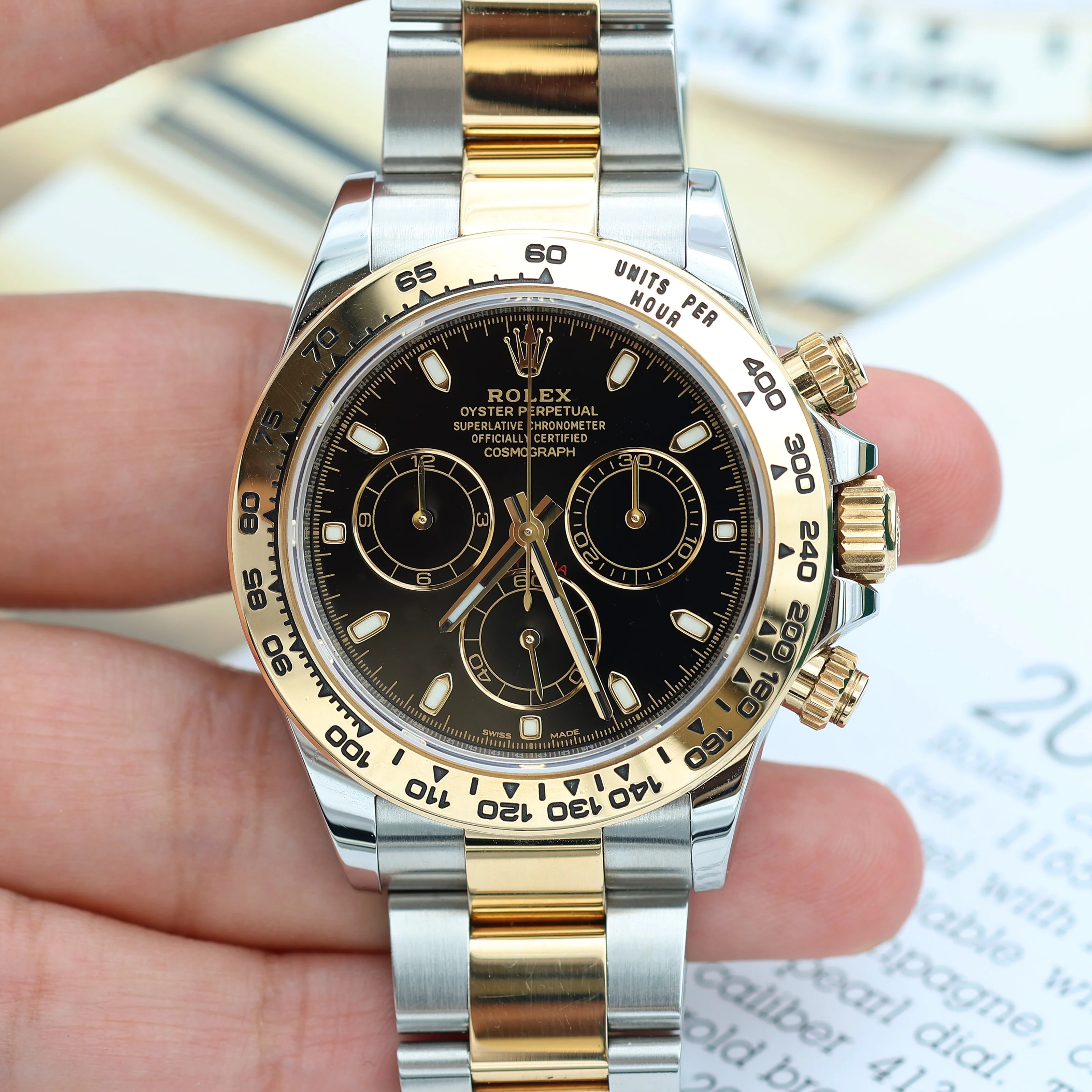Rolex Daytona ref 116503 steel/gold - Black dial - Full Set - Image 5
