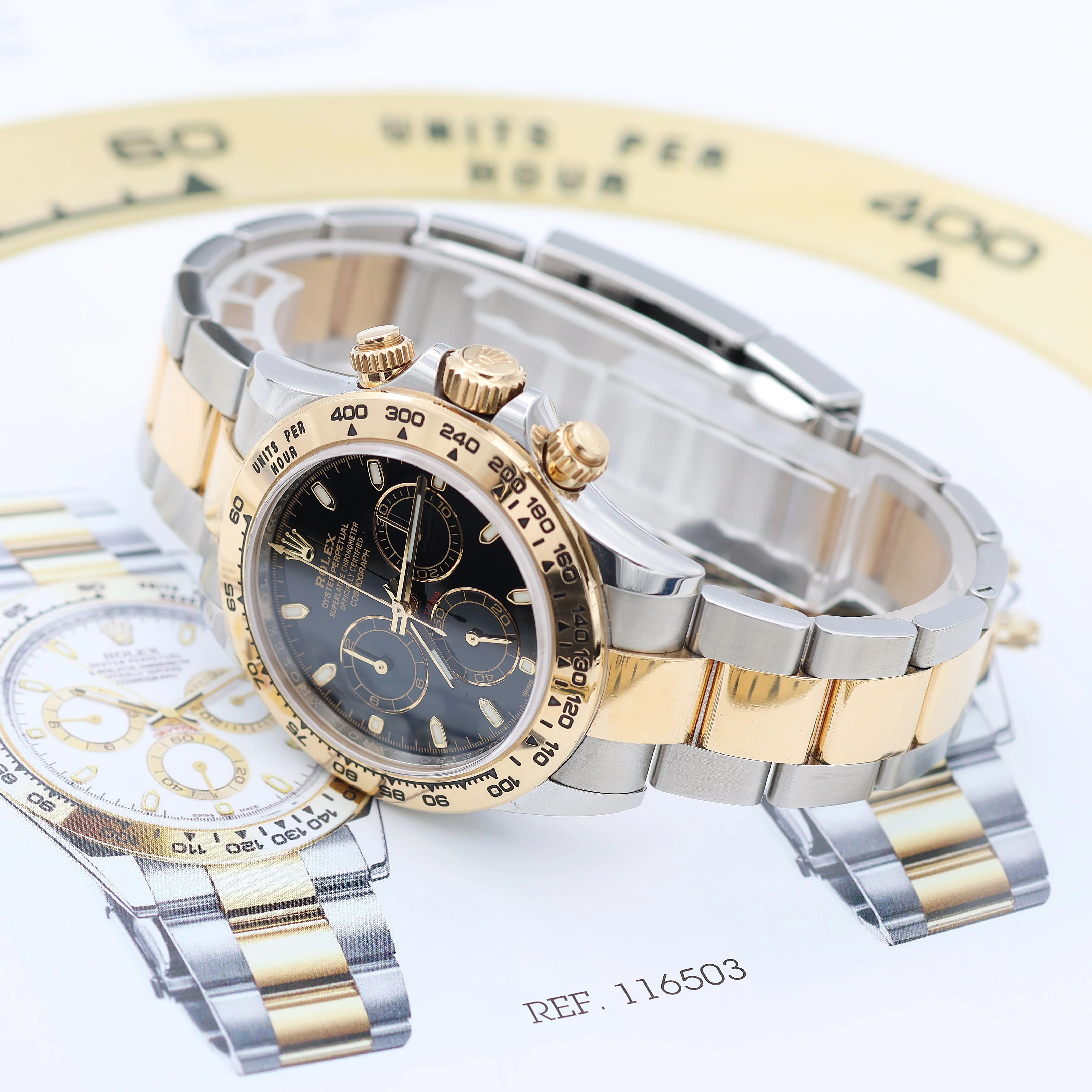 Rolex Daytona ref 116503 steel/gold - Black dial - Full Set - Image 8