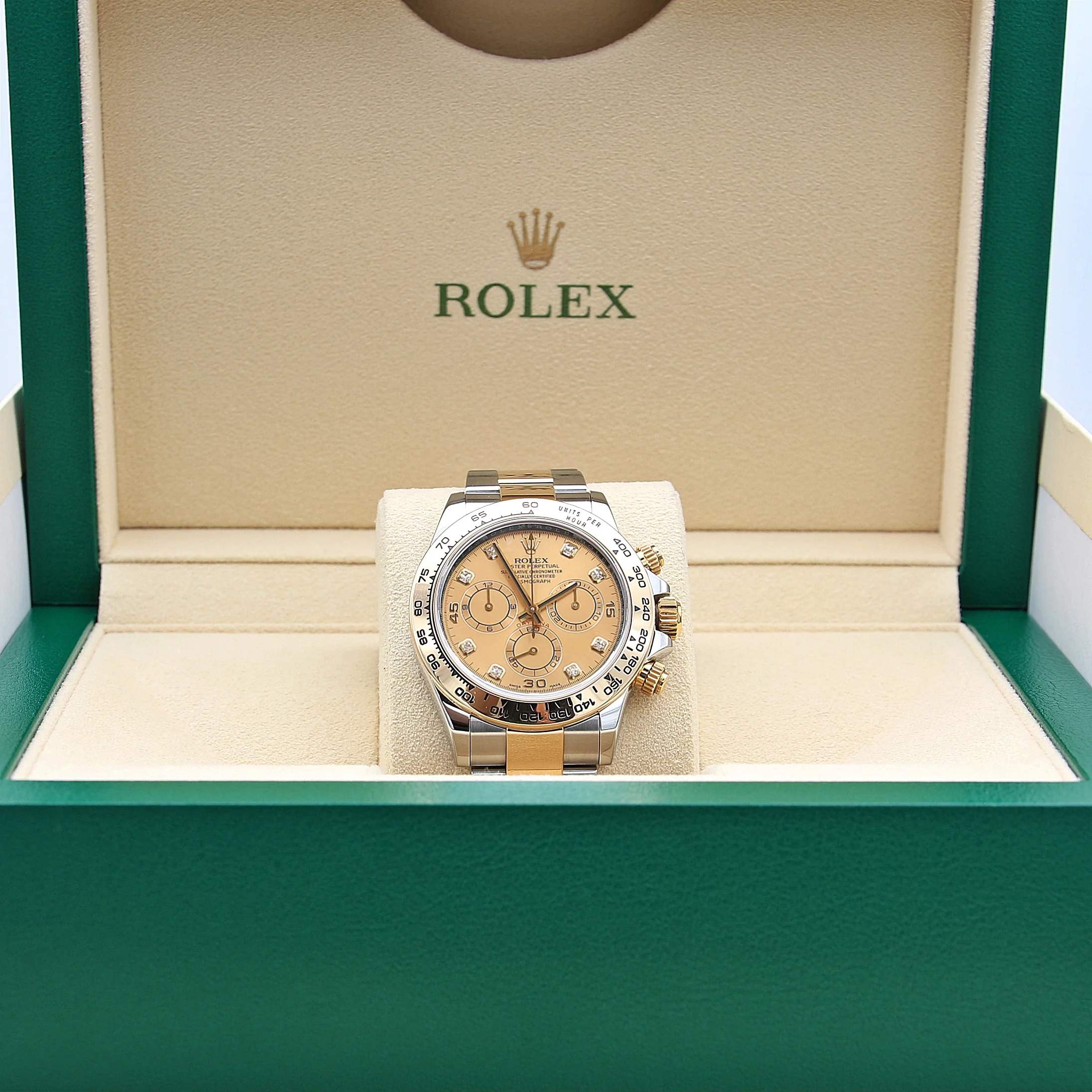 Rolex Daytona ref. 116503 steel/gold - Champagne Diamonds dial - Full Set - Image 4