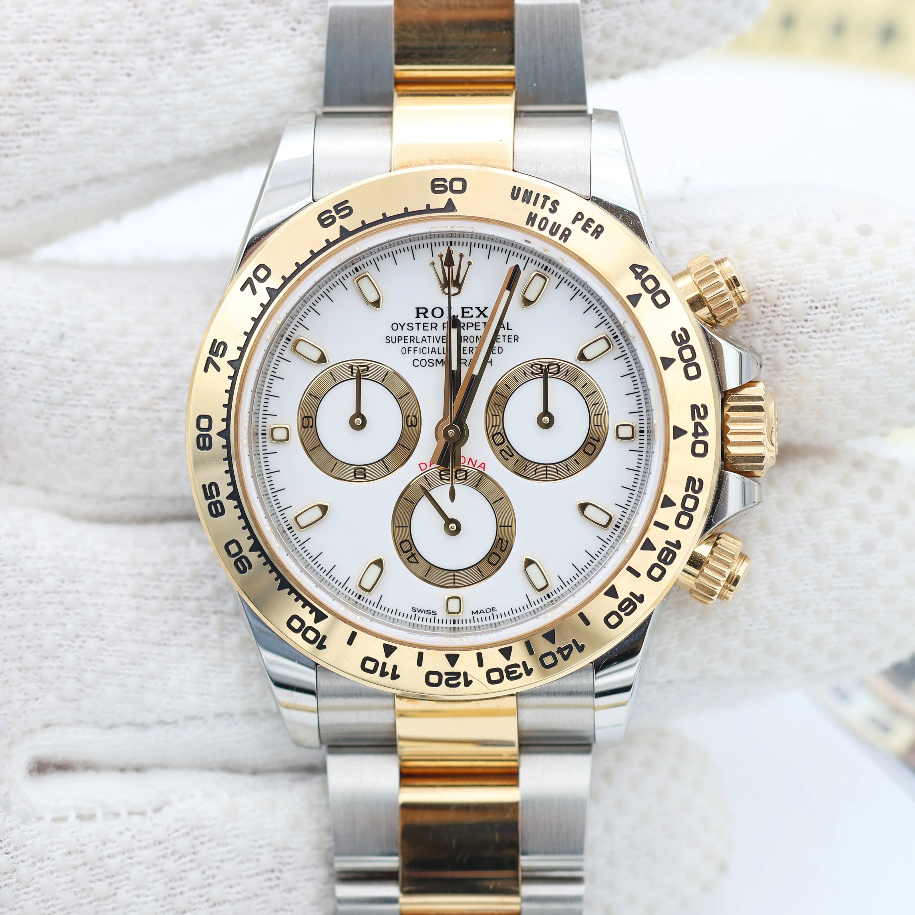 Rolex Daytona ref. 116503 steel/gold - White dial w/golden subs - Full Set - Image 5