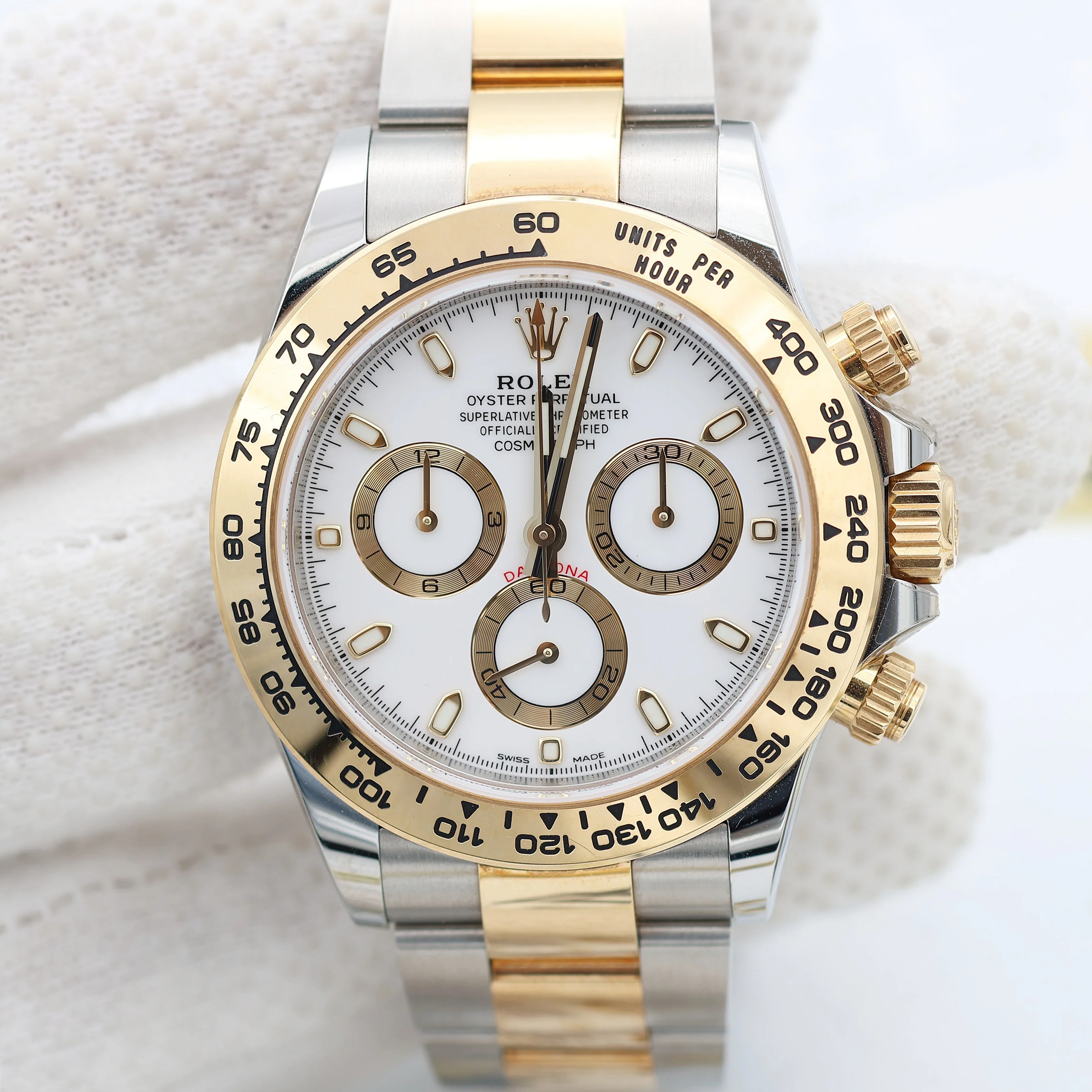 Rolex Daytona ref. 116503 steel/gold - White dial w/golden subs - Full Set - Image 7