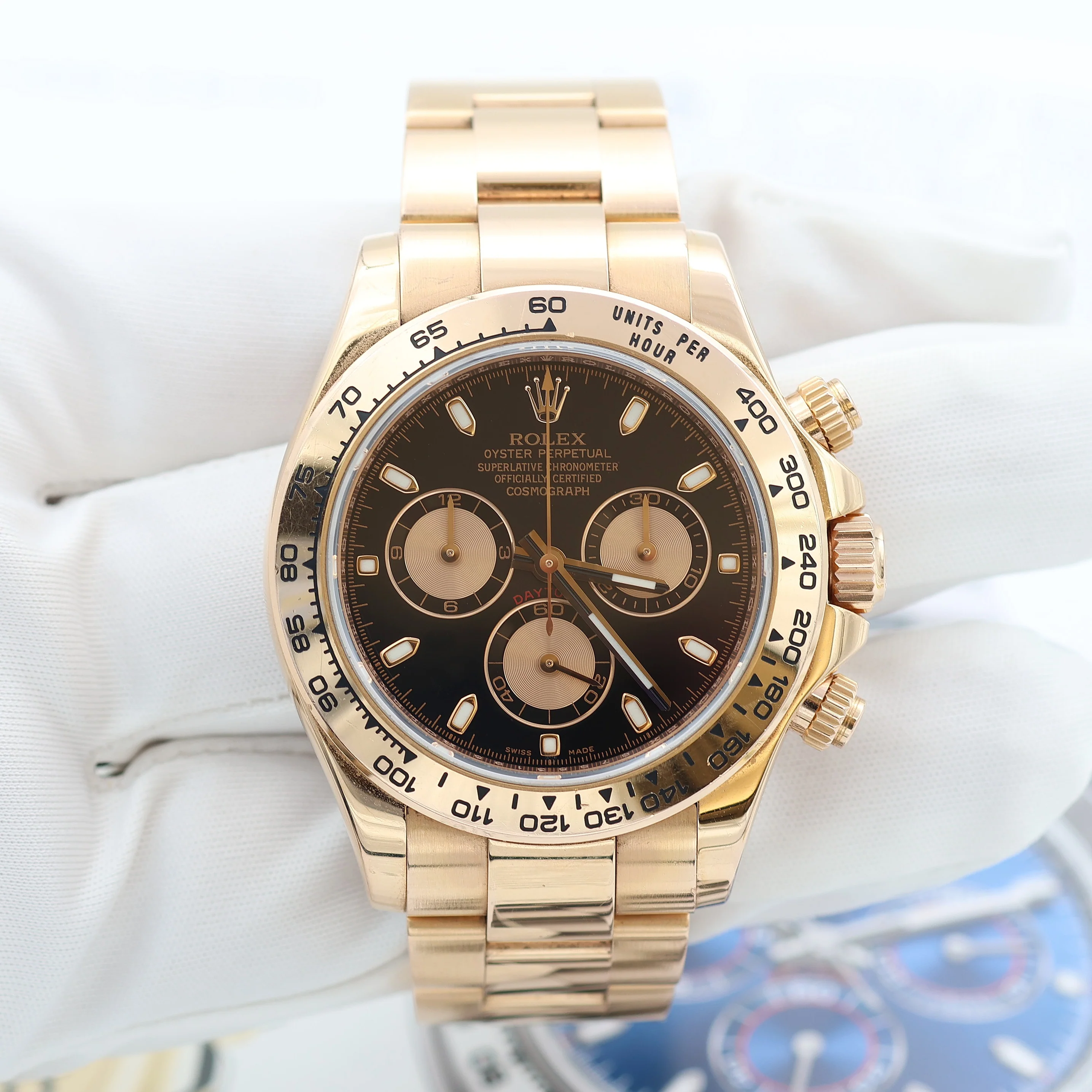 Rolex Daytona ref. 116505 Rose Gold - Black dial with pink subdials - Full Set - Image 4