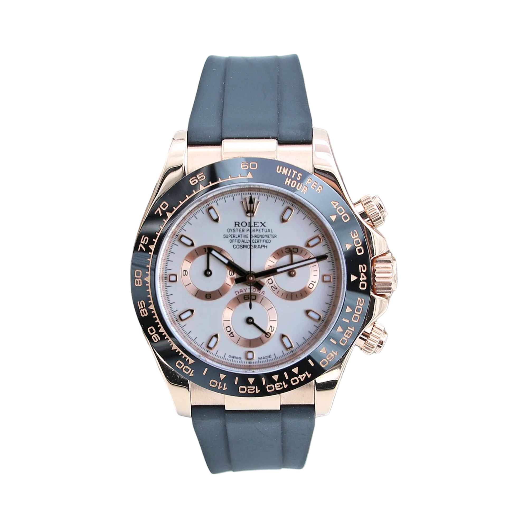 Rolex Daytona ref. 116515 Ivory dial with gold subdials - Rubber-B strap - Full Set
