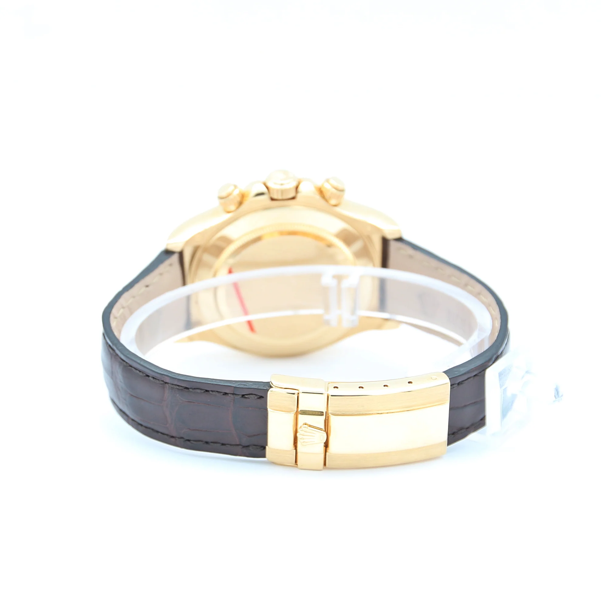 Rolex Daytona ref. 116518 - 18k Yellow Gold and Leather Strap - Champagne dial with black subdials - Image 5