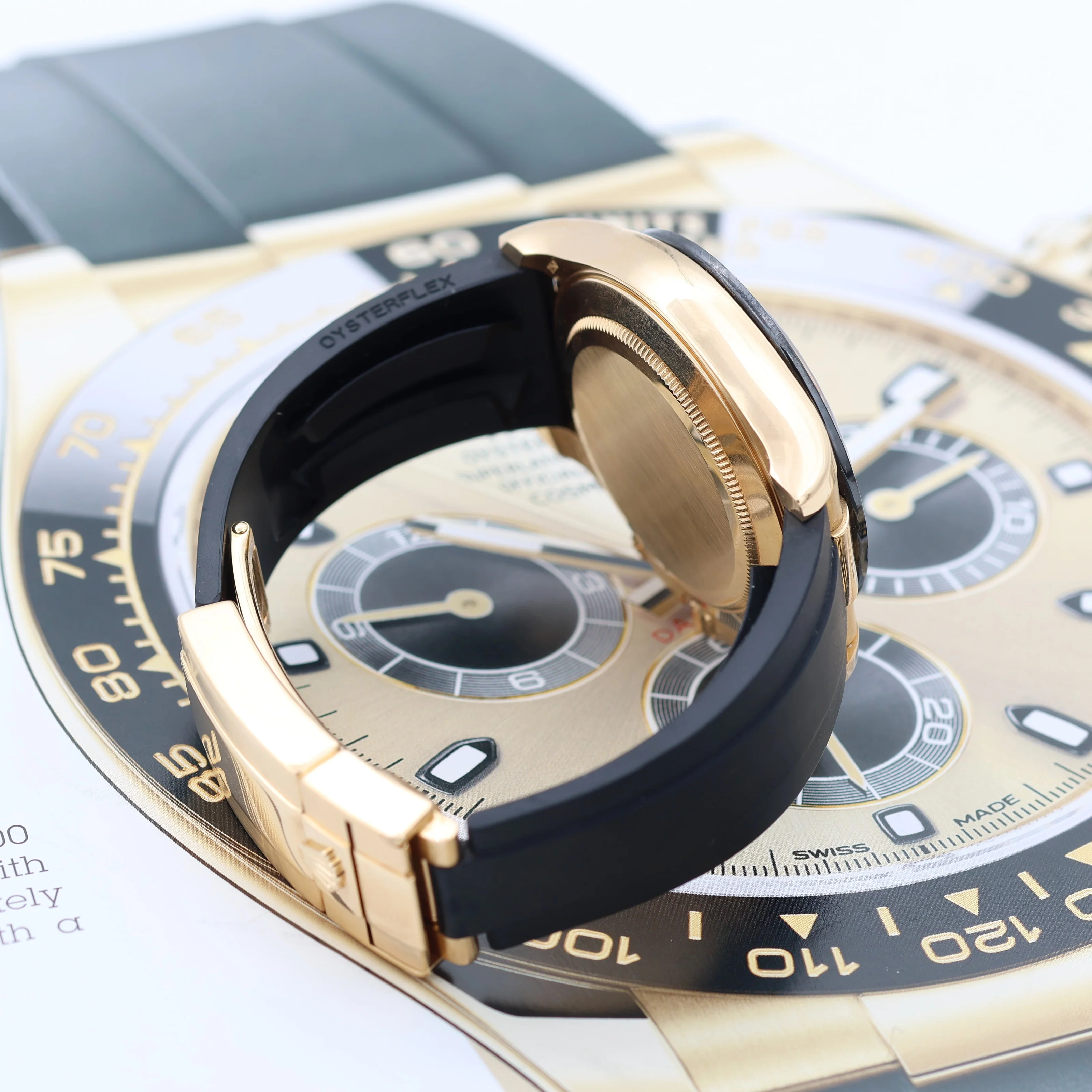 Rolex Daytona ref. 116518LN - Oysterflex - Champagne Dial with diamonds - Full Set - Image 11
