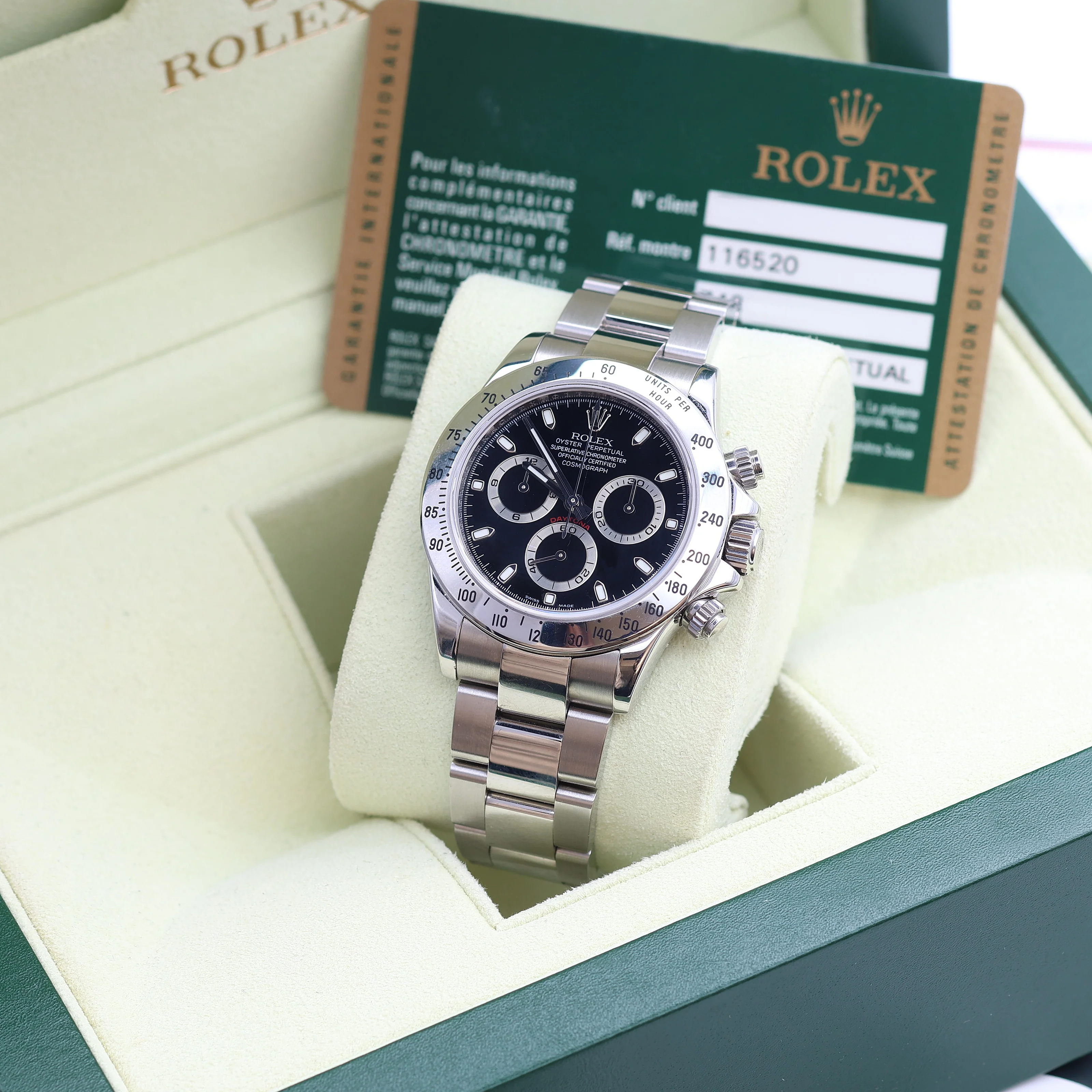 Rolex Daytona ref. 116520 Black Dial - Short Clasp - Full Set - Image 2