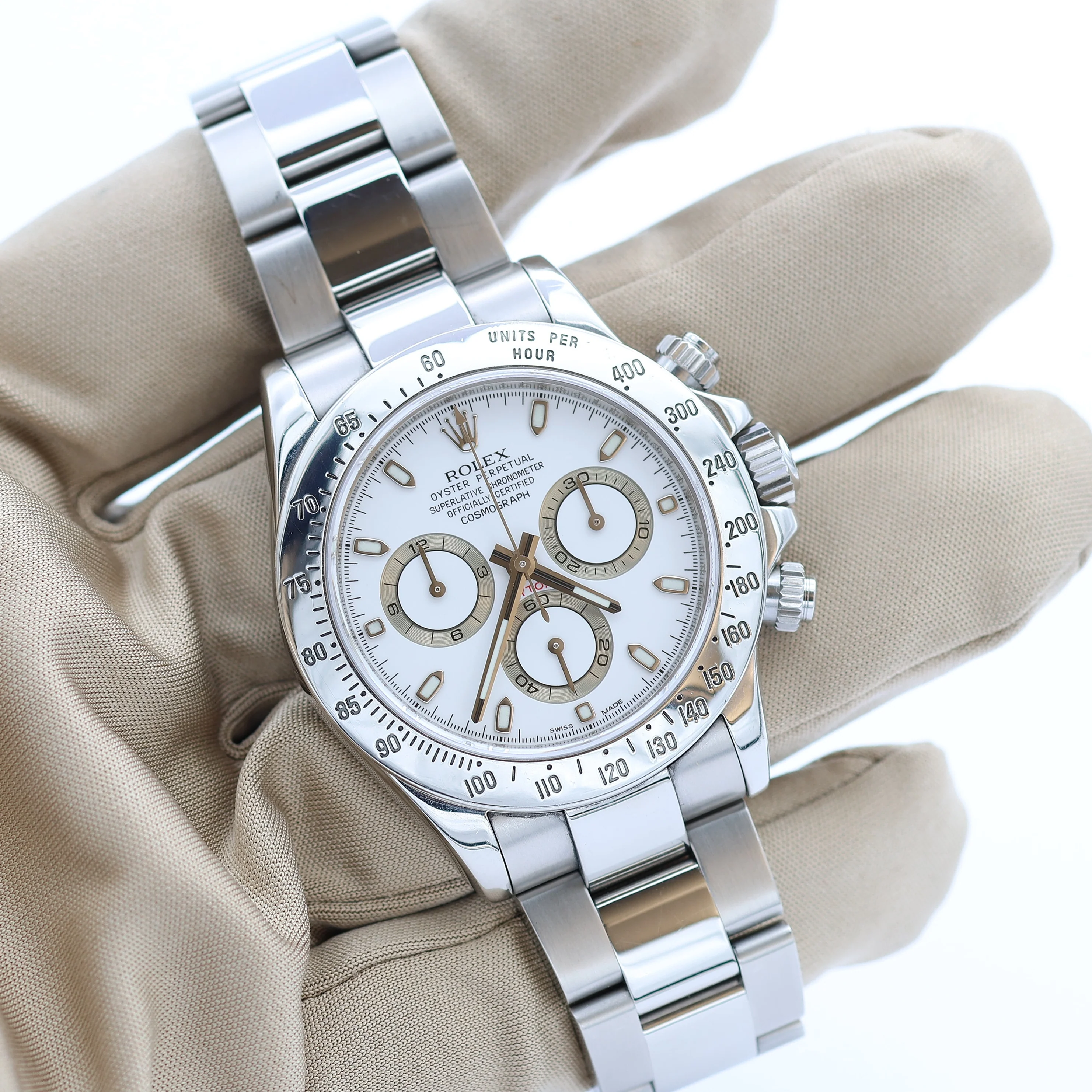 Rolex Daytona ref. 116520 White dial - Long Clasp - Image 3