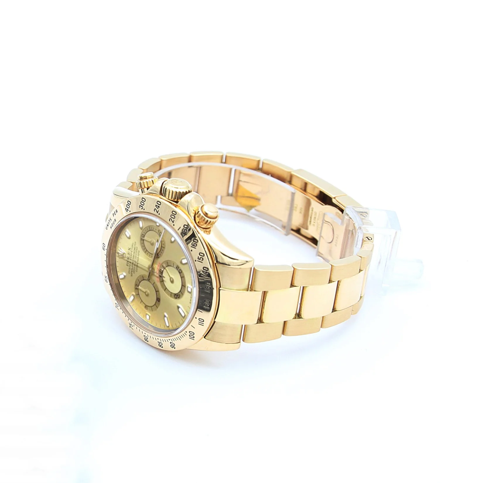 Rolex Daytona ref. 116528 - 18K Yellow Gold Champagne dial with gold subdials - Full Set - Image 3