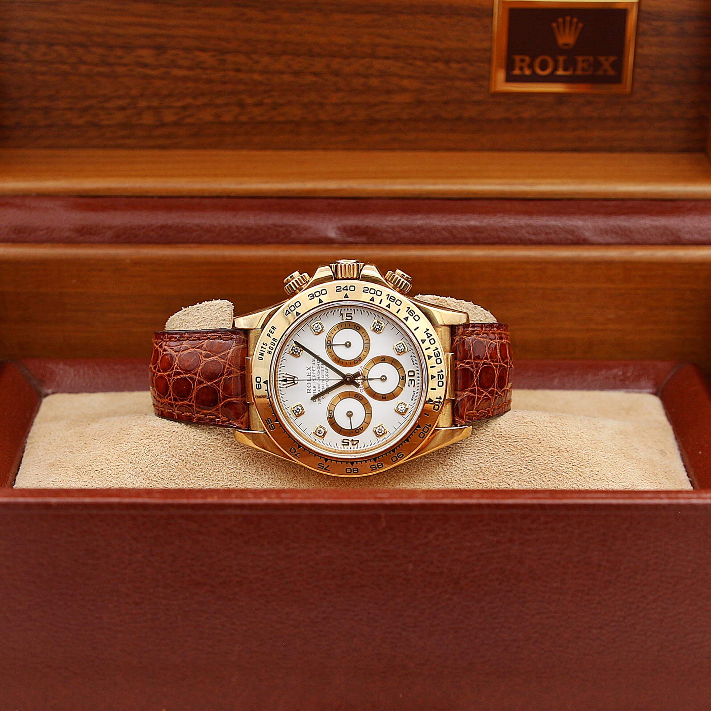 Rolex Daytona ref. 16518G - White Diamonds Dial - Full Set - Image 2