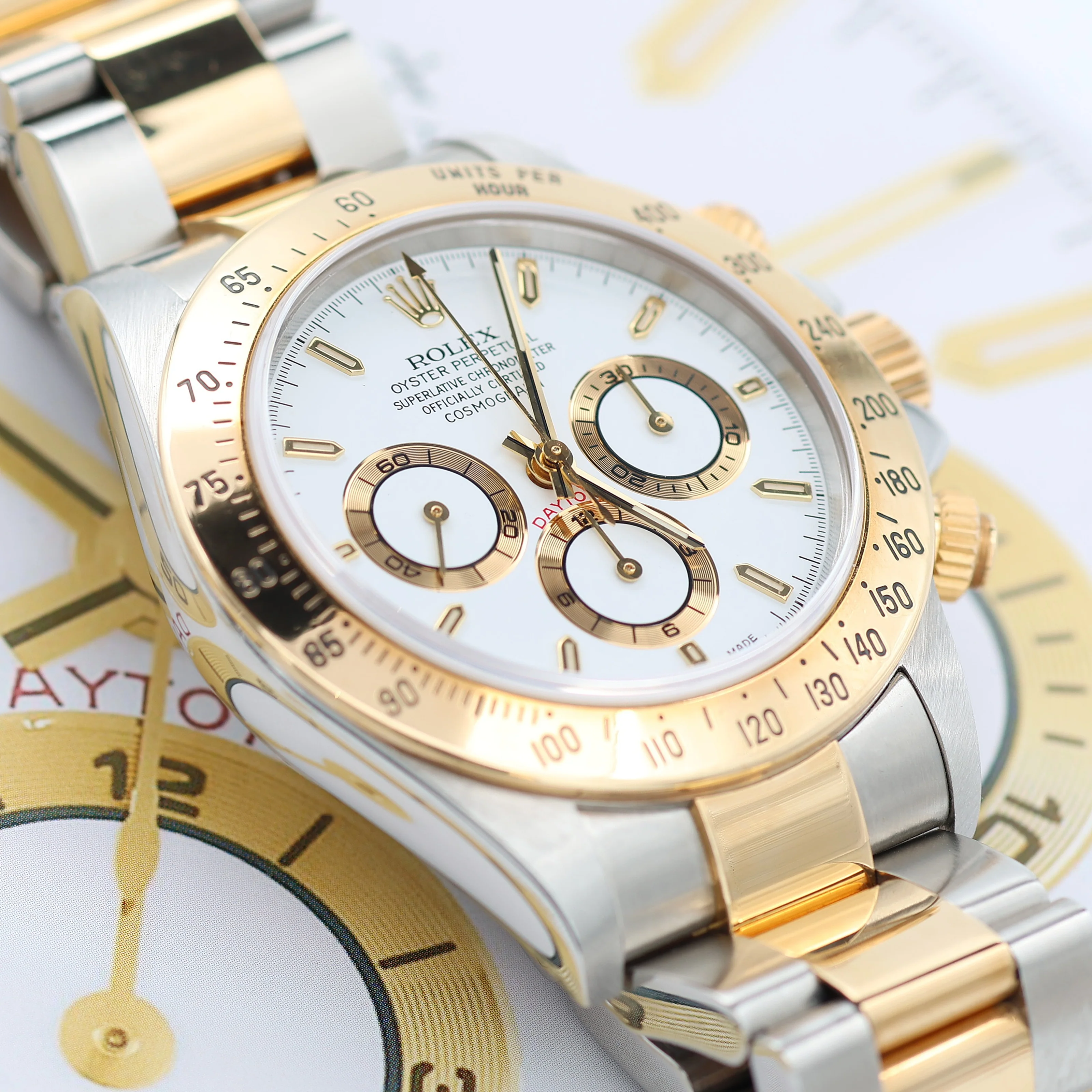 Rolex Daytona ref. 16523 Steel and Gold White Dial with Rolex Service - Image 3