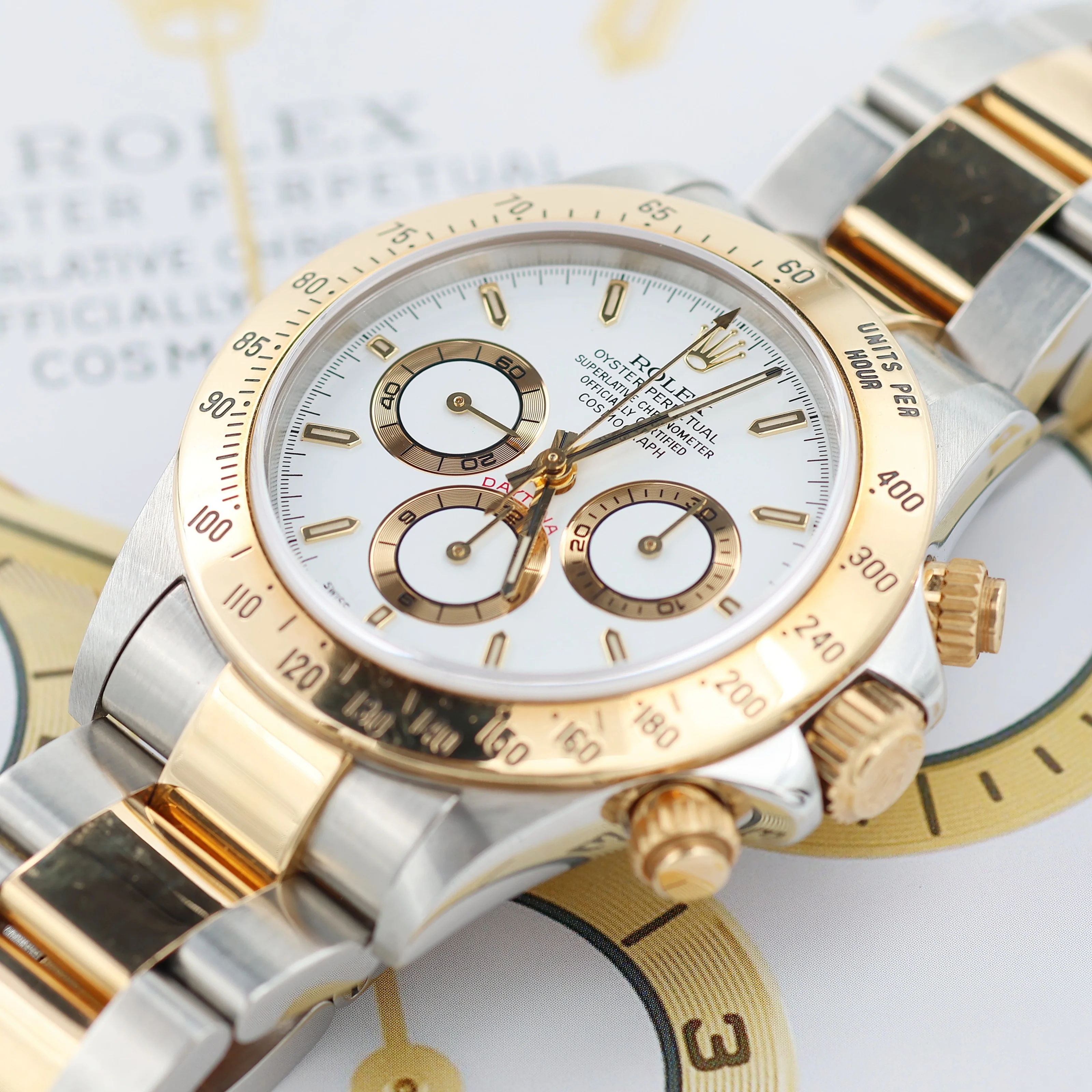 Rolex Daytona ref. 16523 Steel and Gold White Dial with Rolex Service - Image 4