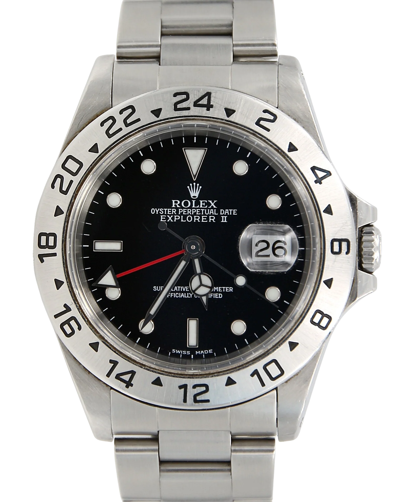 Rolex Explorer II ref. 16570 Black Dial Oyster Bracelet - Full Set
