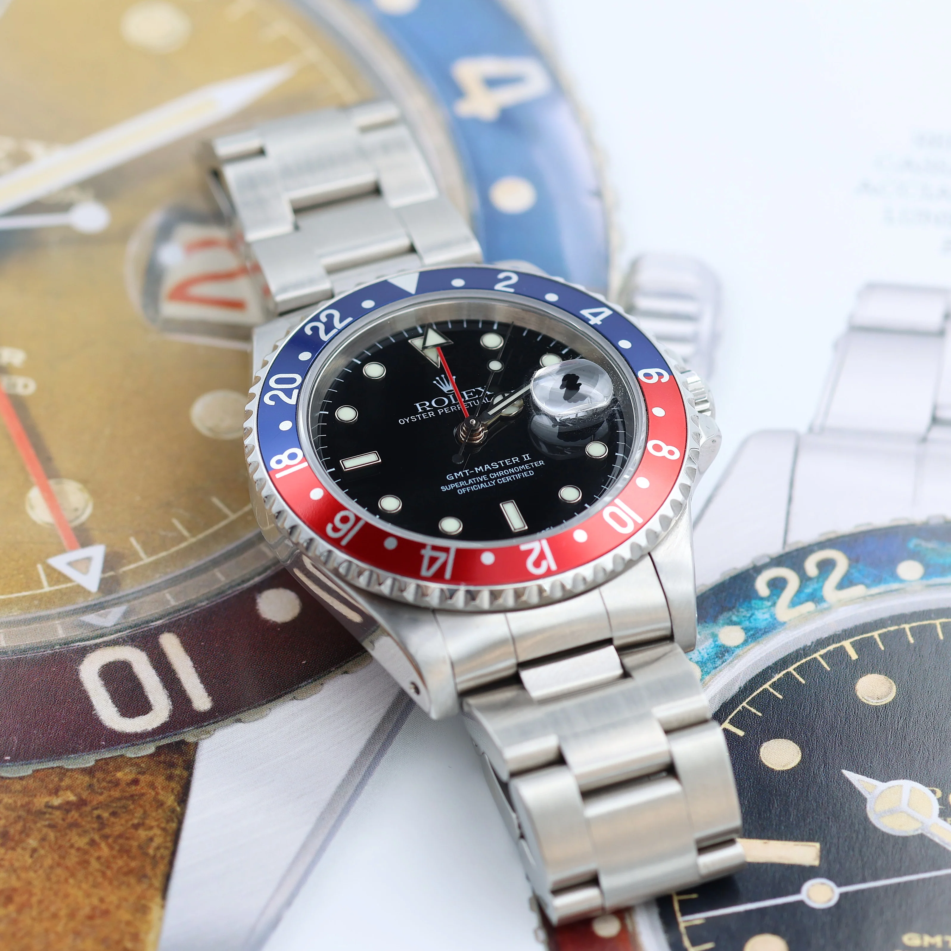 Rolex GMT Master II 16710 - Pepsi Bezel "Tritium" - Full Set - Image 4