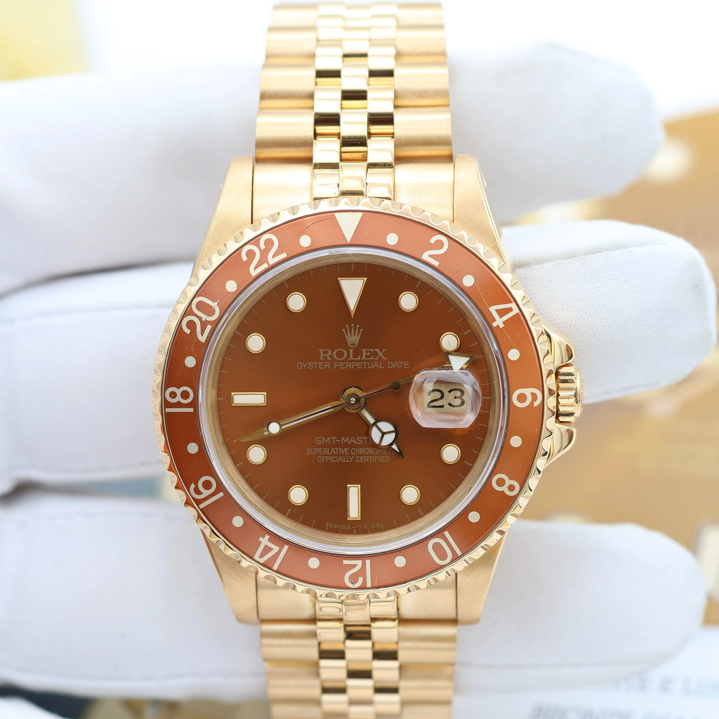 Rolex GMT Master II ref. 16718 Bronze/Tiger Eye Dial Jubilee Bracelet