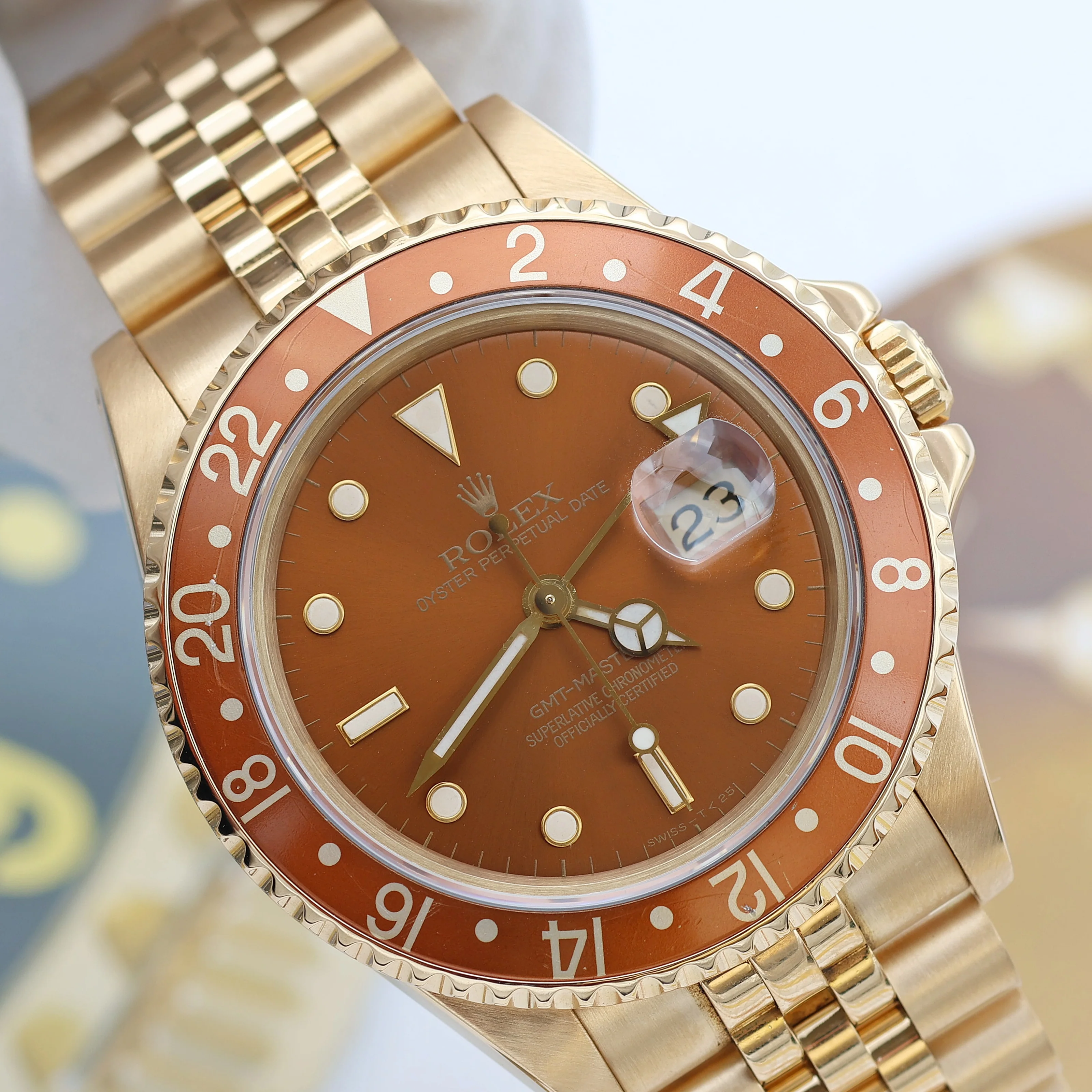 Rolex GMT Master II ref. 16718 Bronze/Tiger Eye Dial Jubilee Bracelet - Image 2