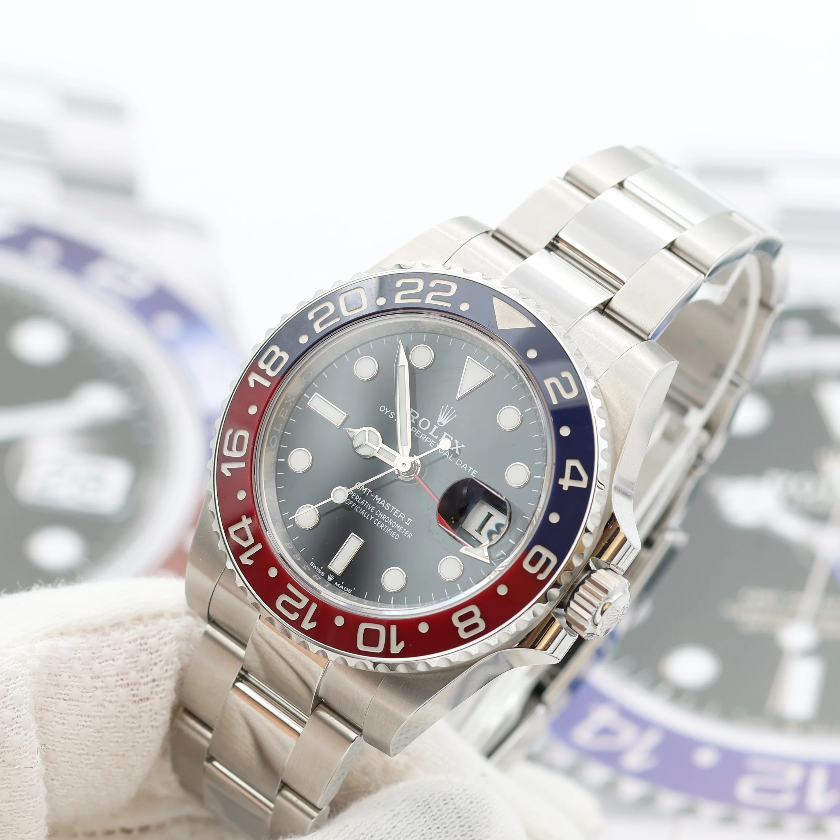 Rolex GMT Master ref. 126710BLRO - Oyster Bracelet - Full Set - Image 6