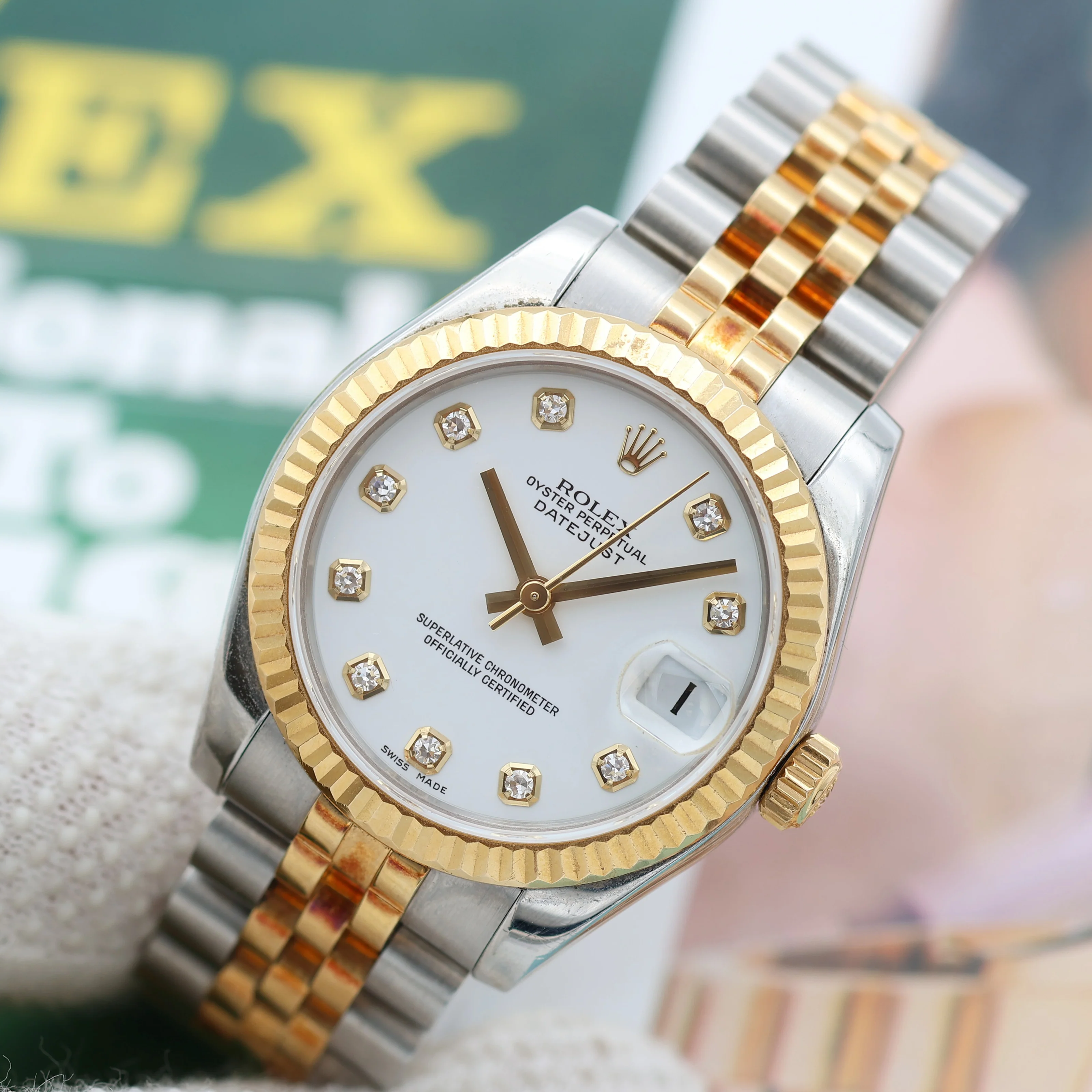Rolex Lady-Datejust 31mm ref. 178273 White Diamonds Dial - Full Set - Image 6