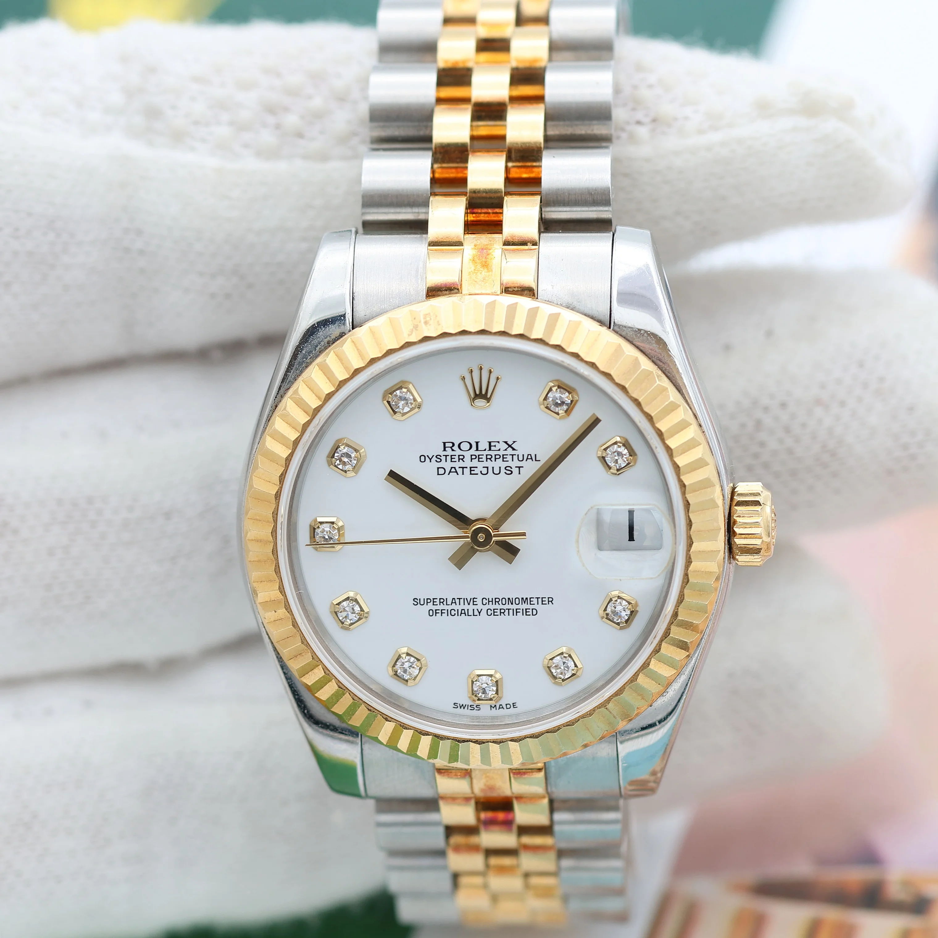 Rolex Lady-Datejust 31mm ref. 178273 White Diamonds Dial - Full Set - Image 7