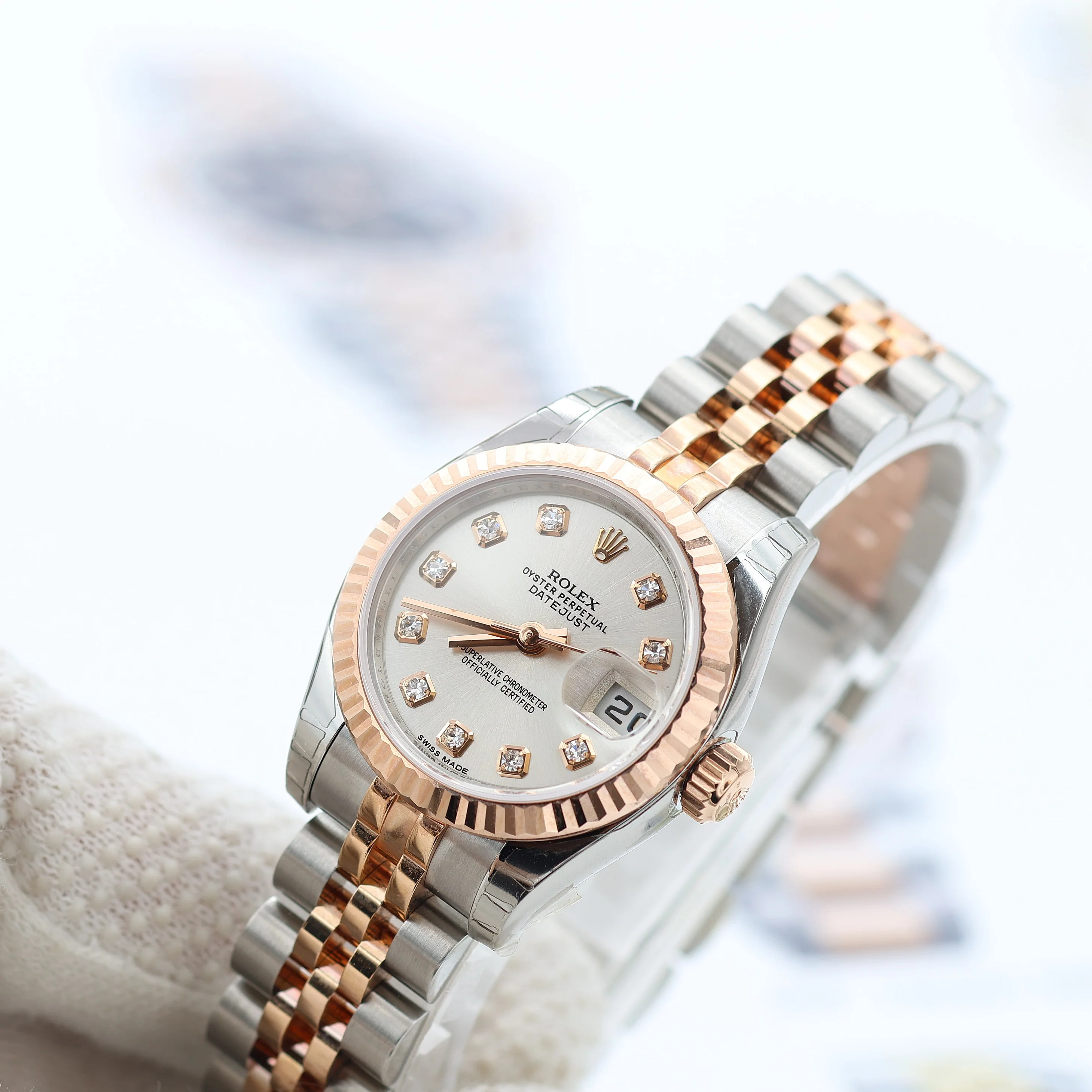 Rolex Lady Datejust ref. 179171 Silver Diamonds - Full set - Image 4