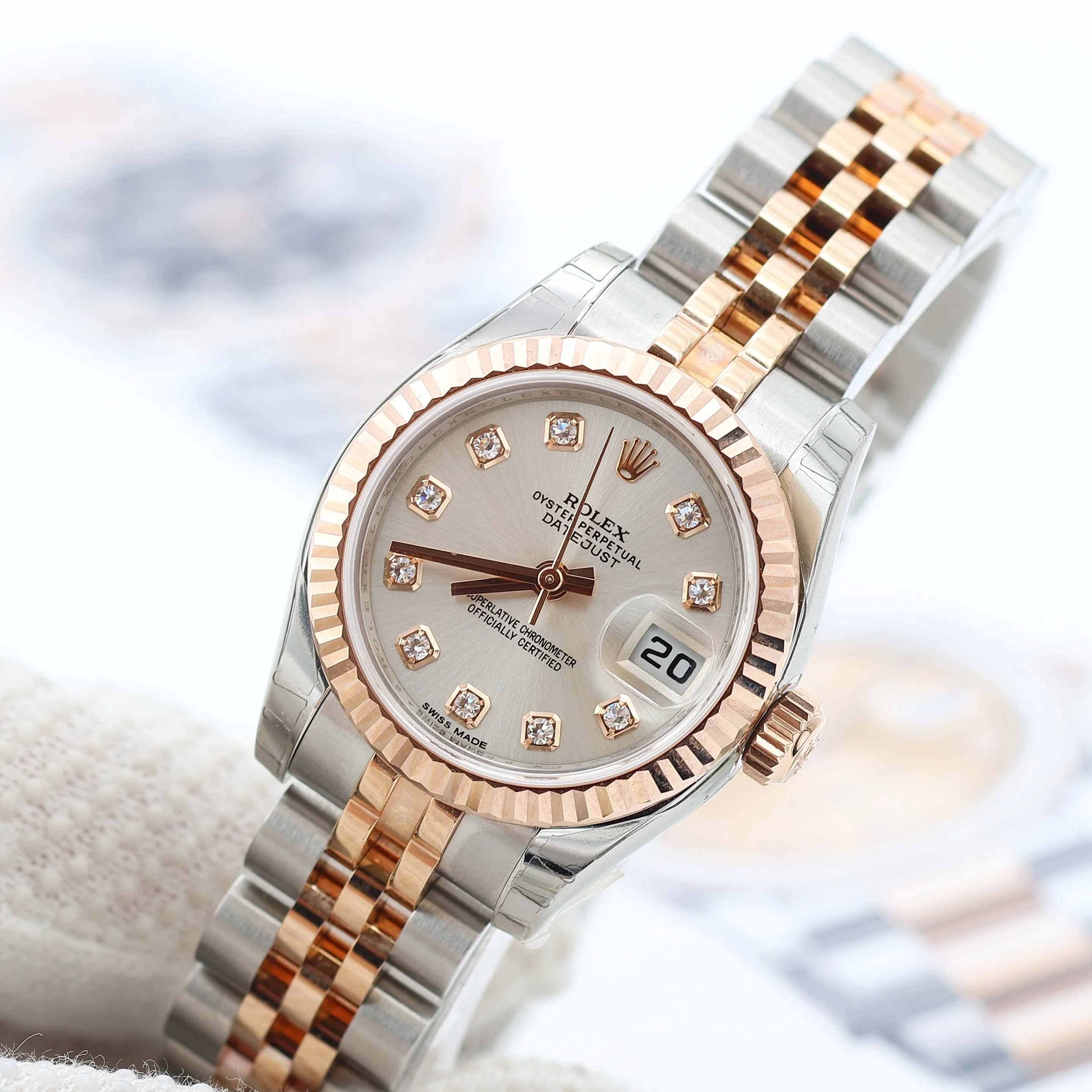 Rolex Lady Datejust ref. 179171 Silver Diamonds - Full set - Image 5