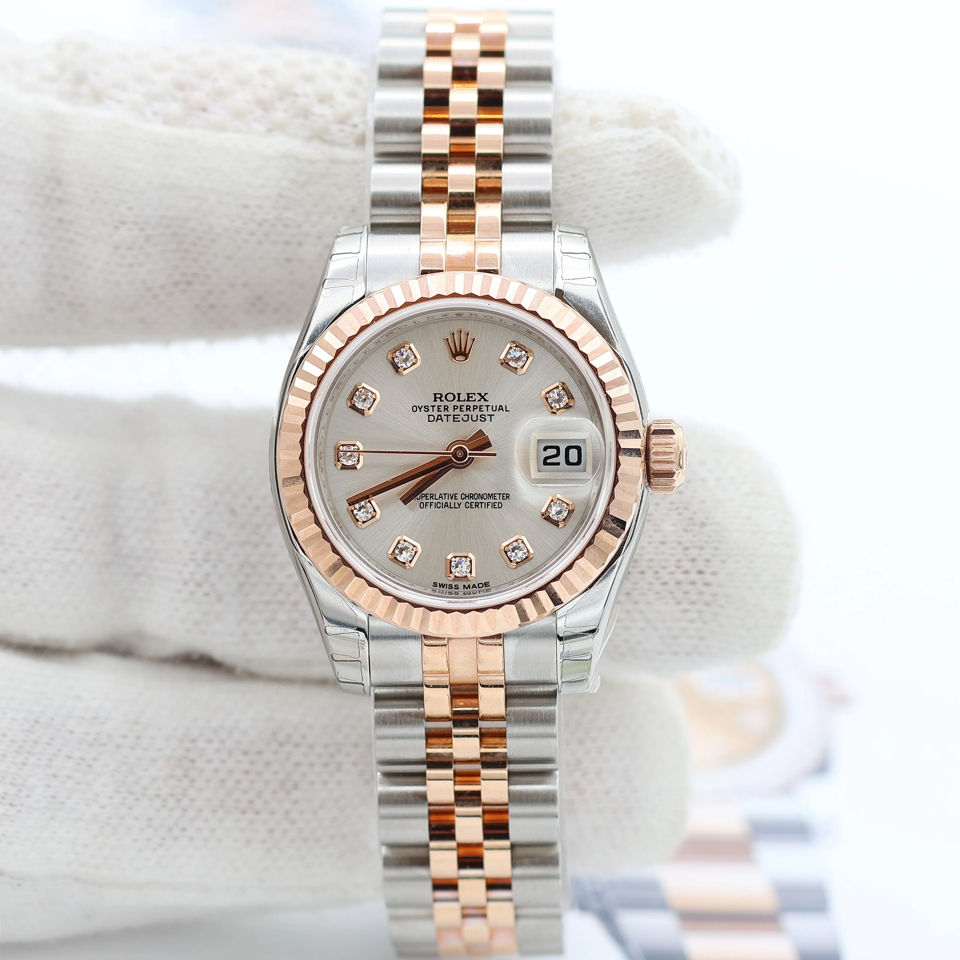 Rolex Lady Datejust ref. 179171 Silver Diamonds - Full set - Image 6