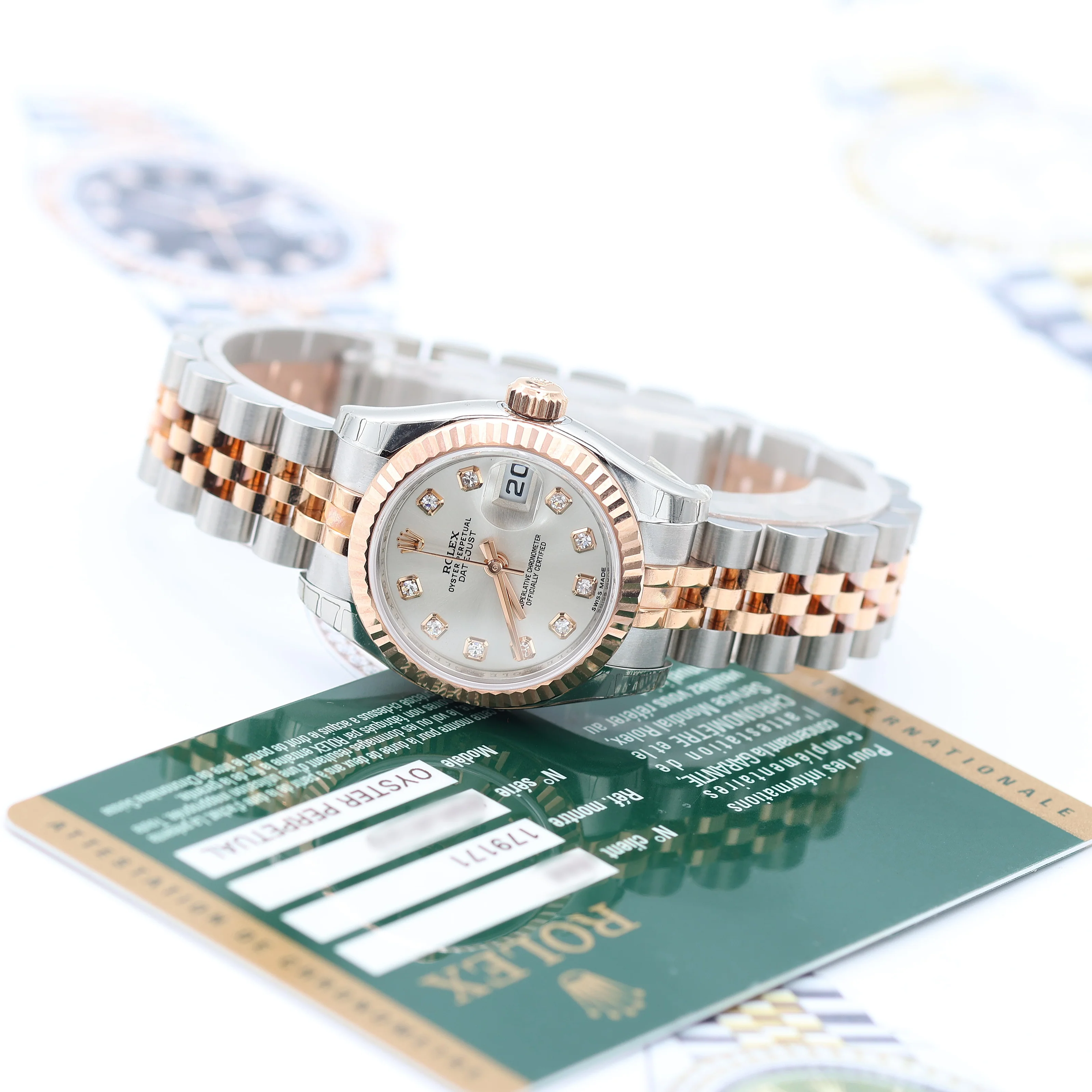 Rolex Lady Datejust ref. 179171 Silver Diamonds - Full set - Image 9