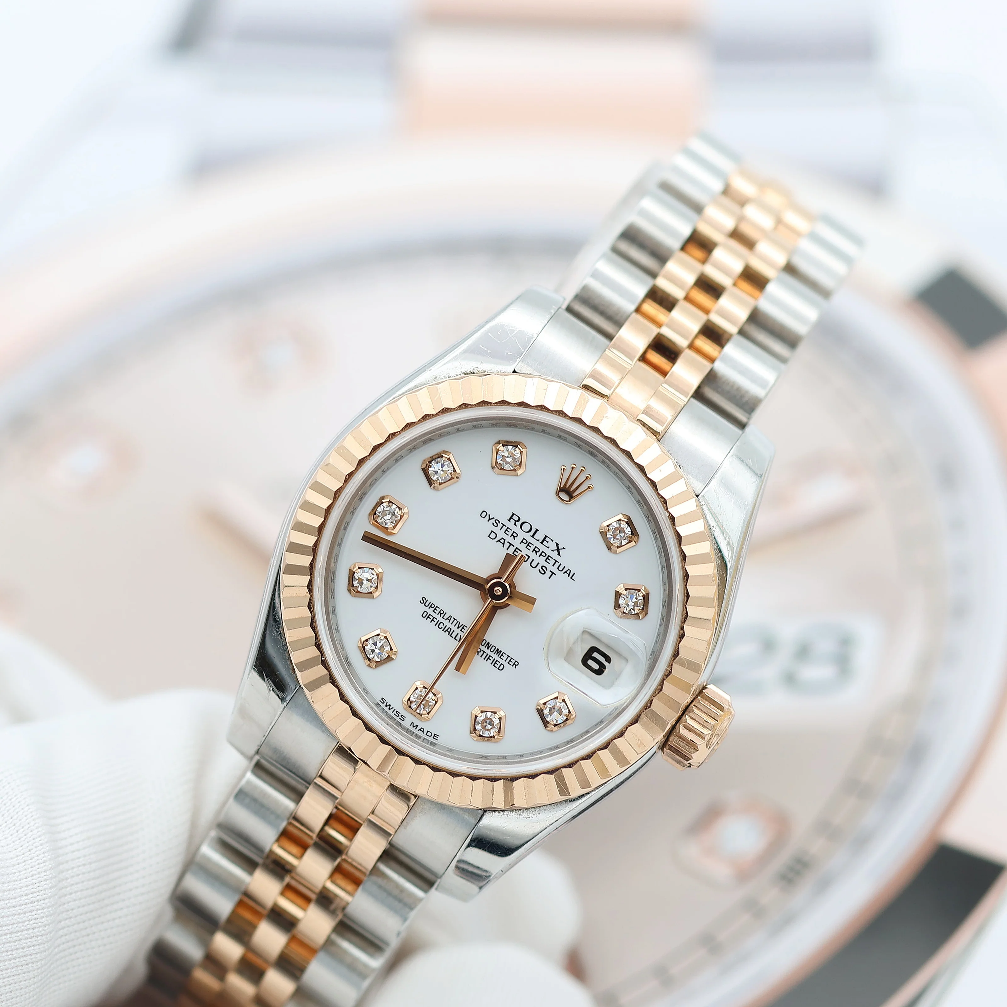 Rolex Lady Datejust ref. 179171 White Diamonds - Full set - Image 8