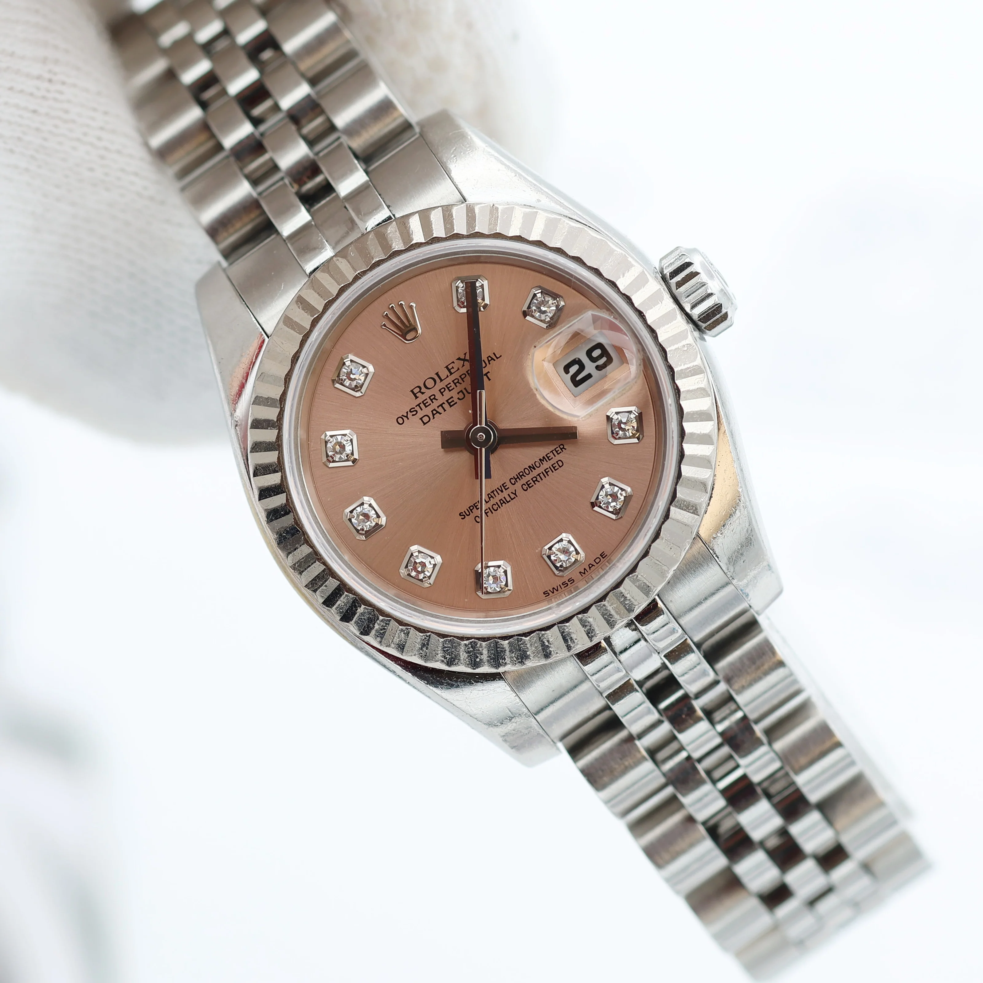 Rolex Lady Datejust ref. 179174 Salmon Diamonds - Full set - Image 3