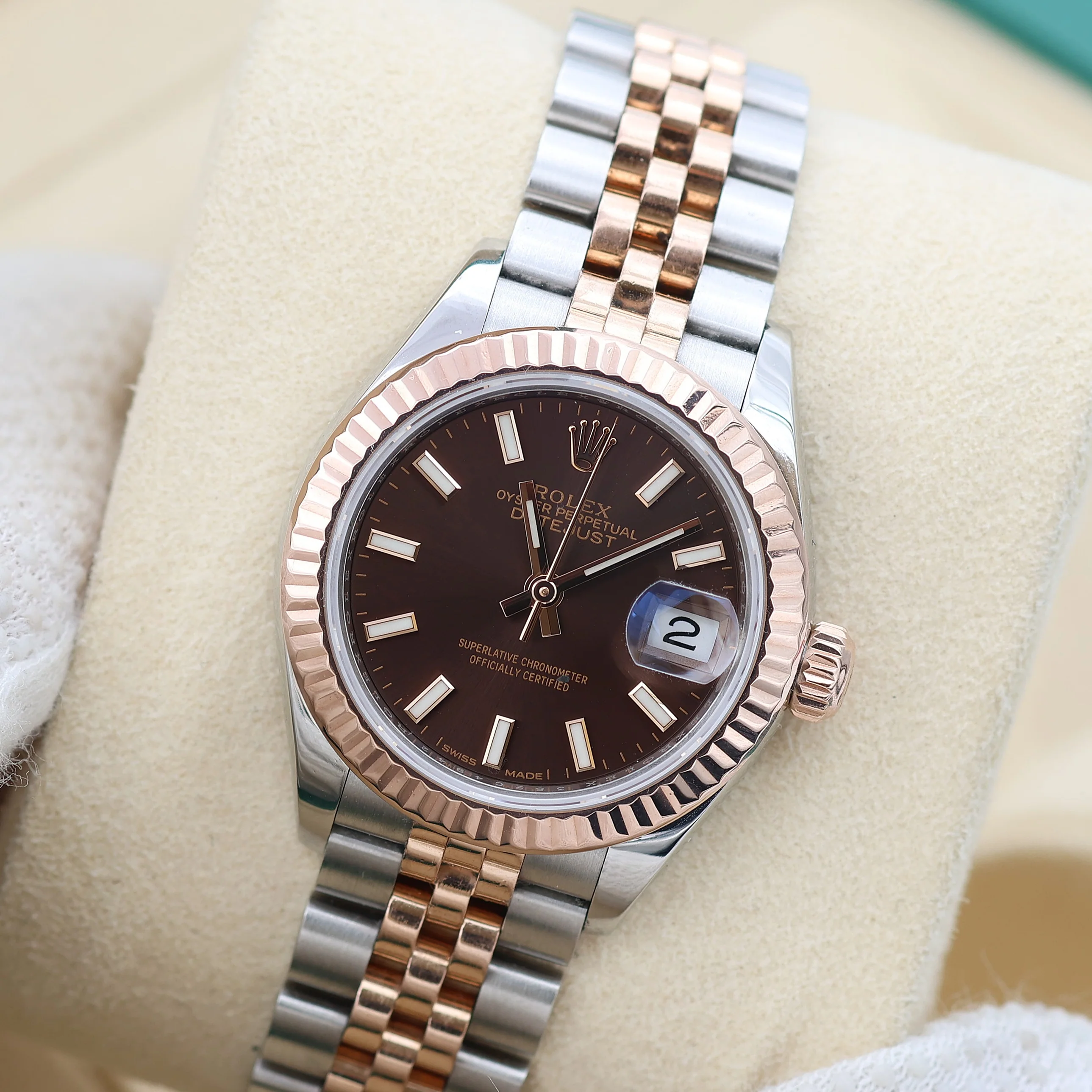 Rolex Lady Datejust ref. 279171 - Chocolate Dial - Jubilee - Full Set