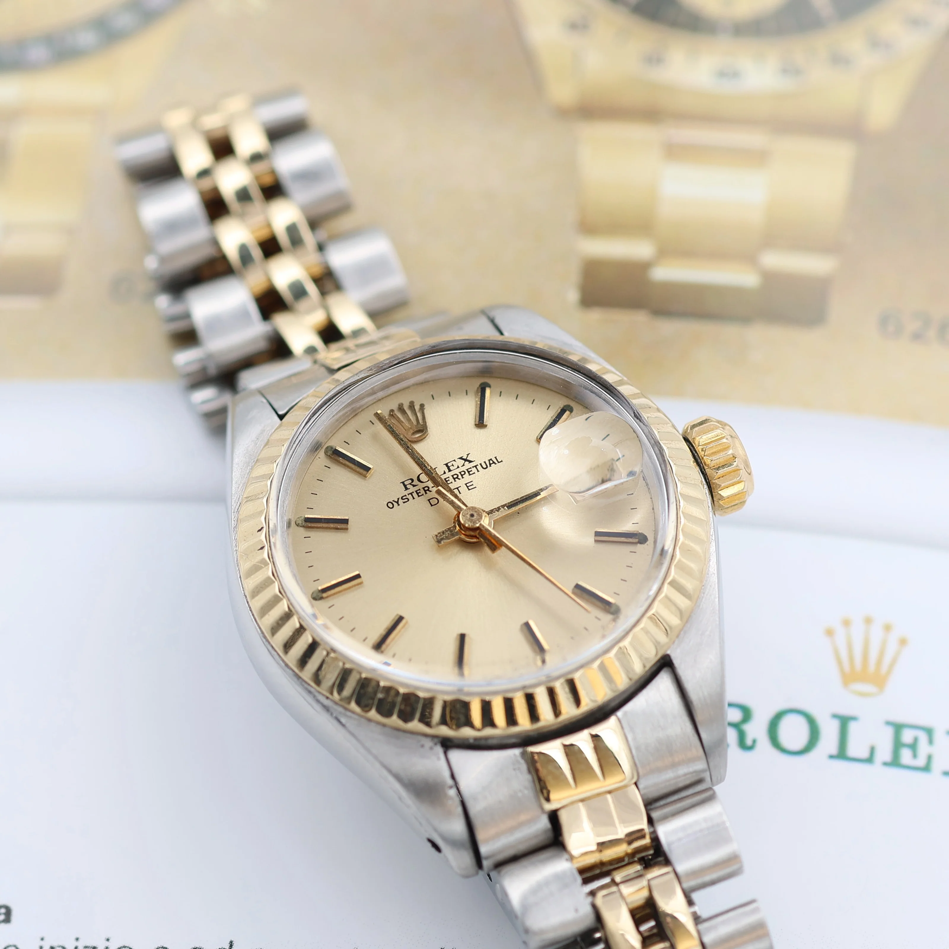 Rolex Lady-Datejust ref. 6917 - Steel and Gold - Champagne Dial (V2) - Jubilee Bracelet - Image 4