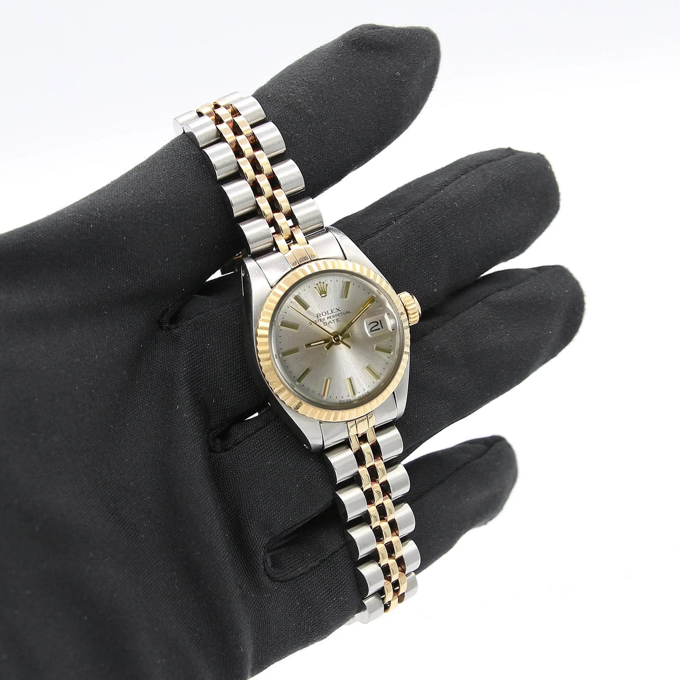 Rolex Lady-Datejust ref. 6917 - Steel and Gold - Silver with Golden Indexes Dial - Jubilee Bracelet - Image 2