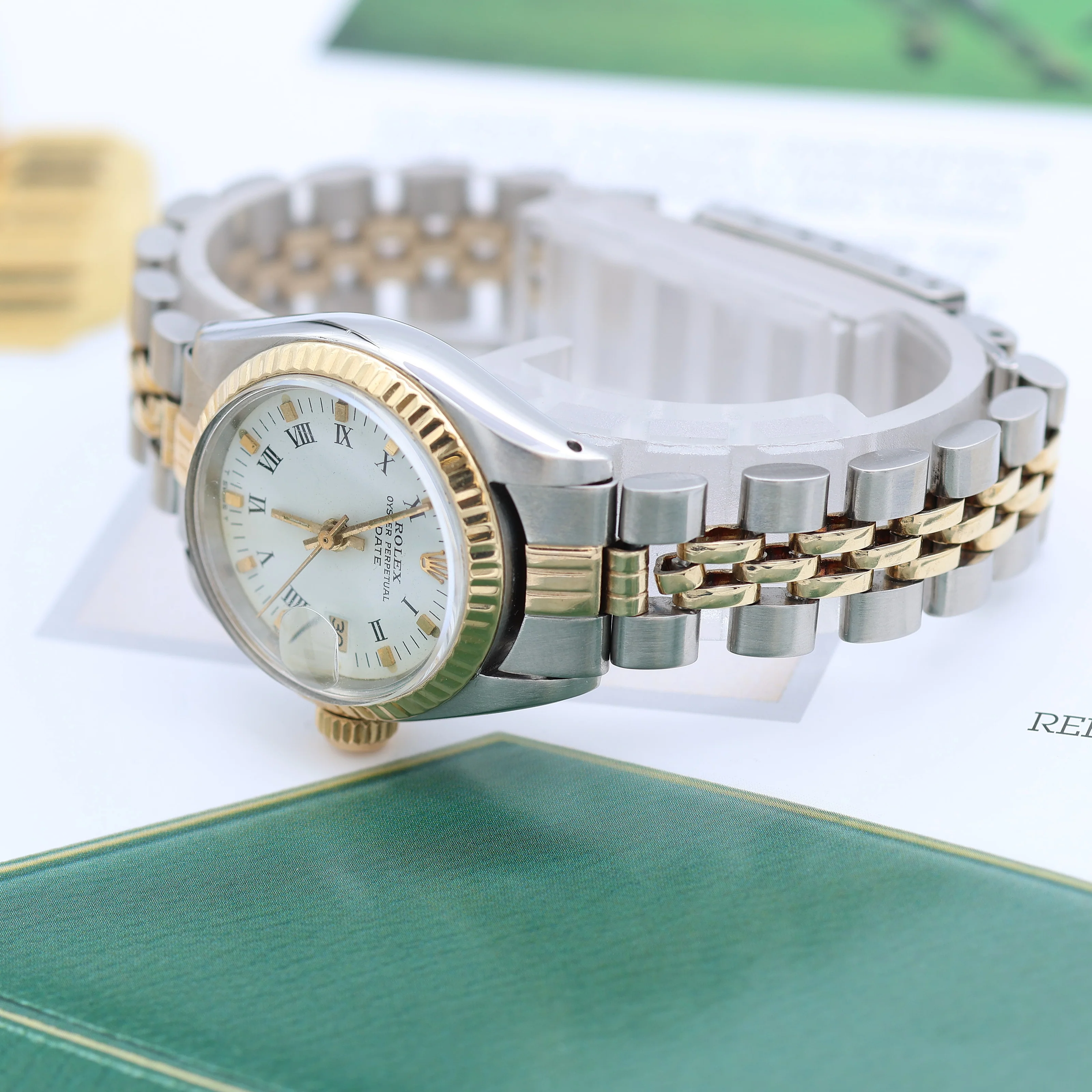Rolex Lady-Datejust ref. 6917 Steel and Gold White Roman Dial Jubilee Bracelet - Image 15