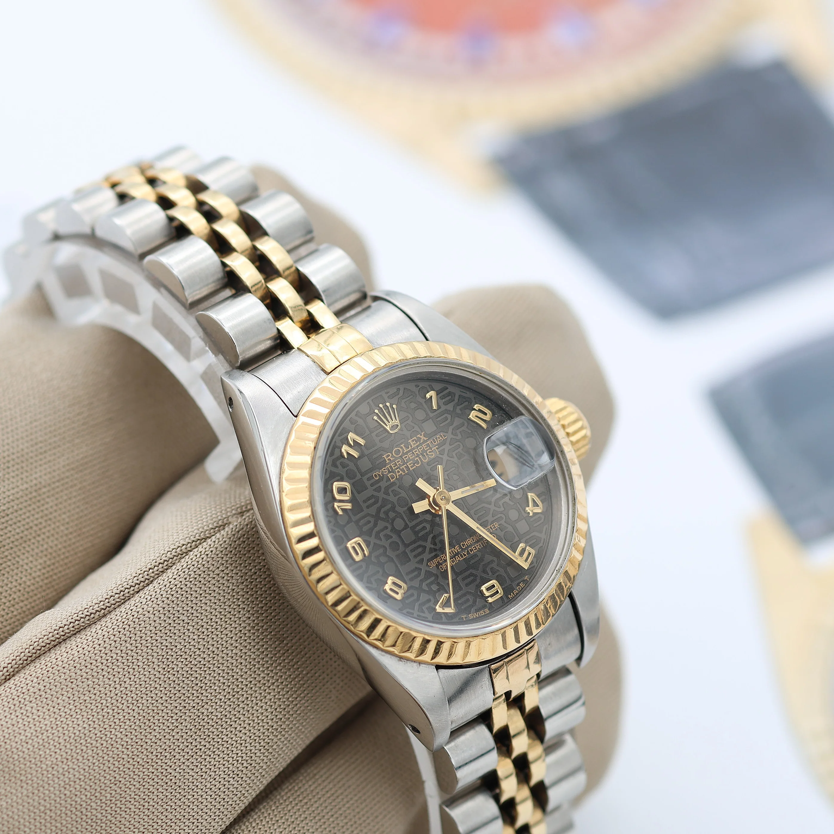 Rolex Lady-Datejust ref. 69173 - Brown Millennary/Computer Dial - Jubilee Bracelet - Image 2