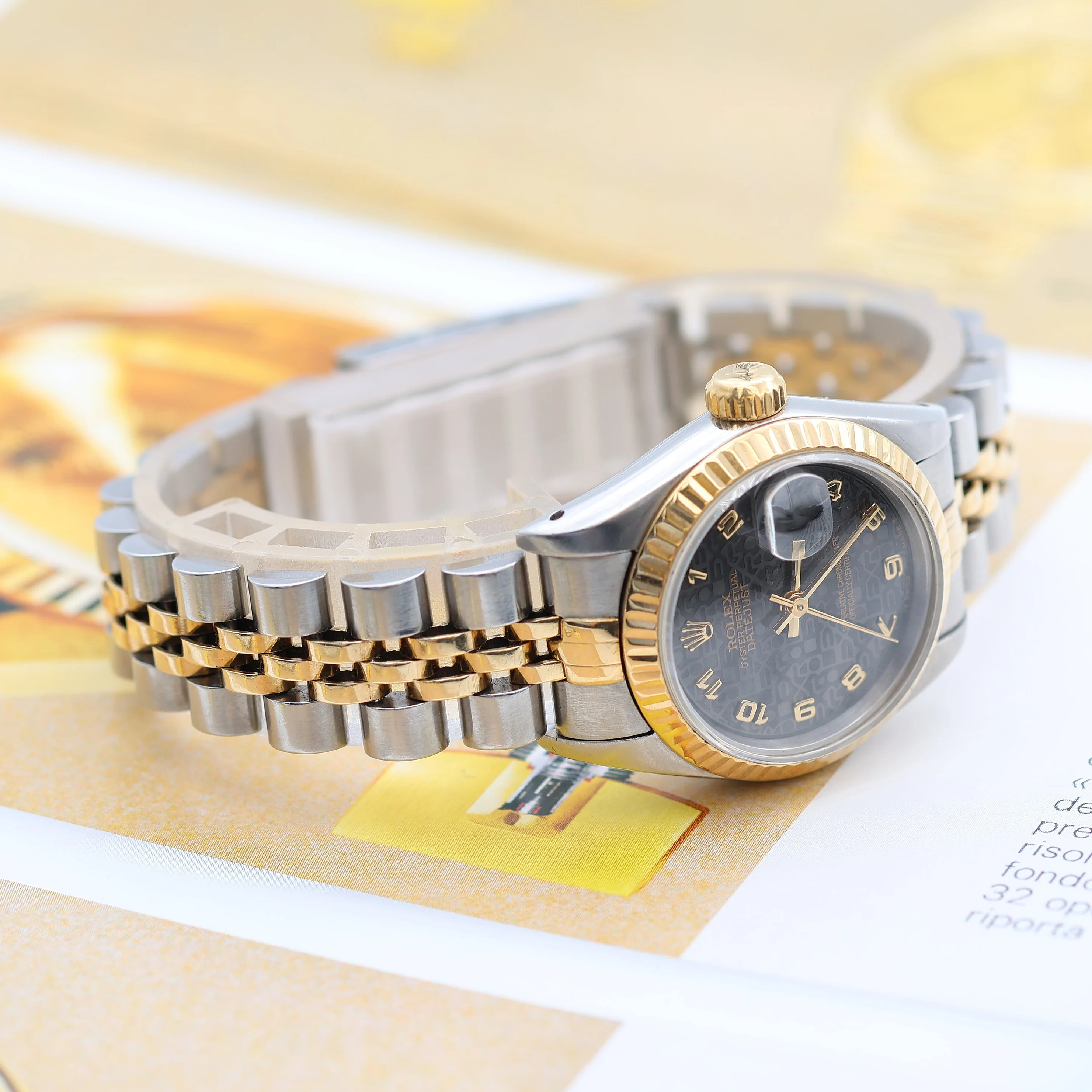 Rolex Lady-Datejust ref. 69173 - Brown Millennary/Computer Dial - Jubilee Bracelet - Image 9