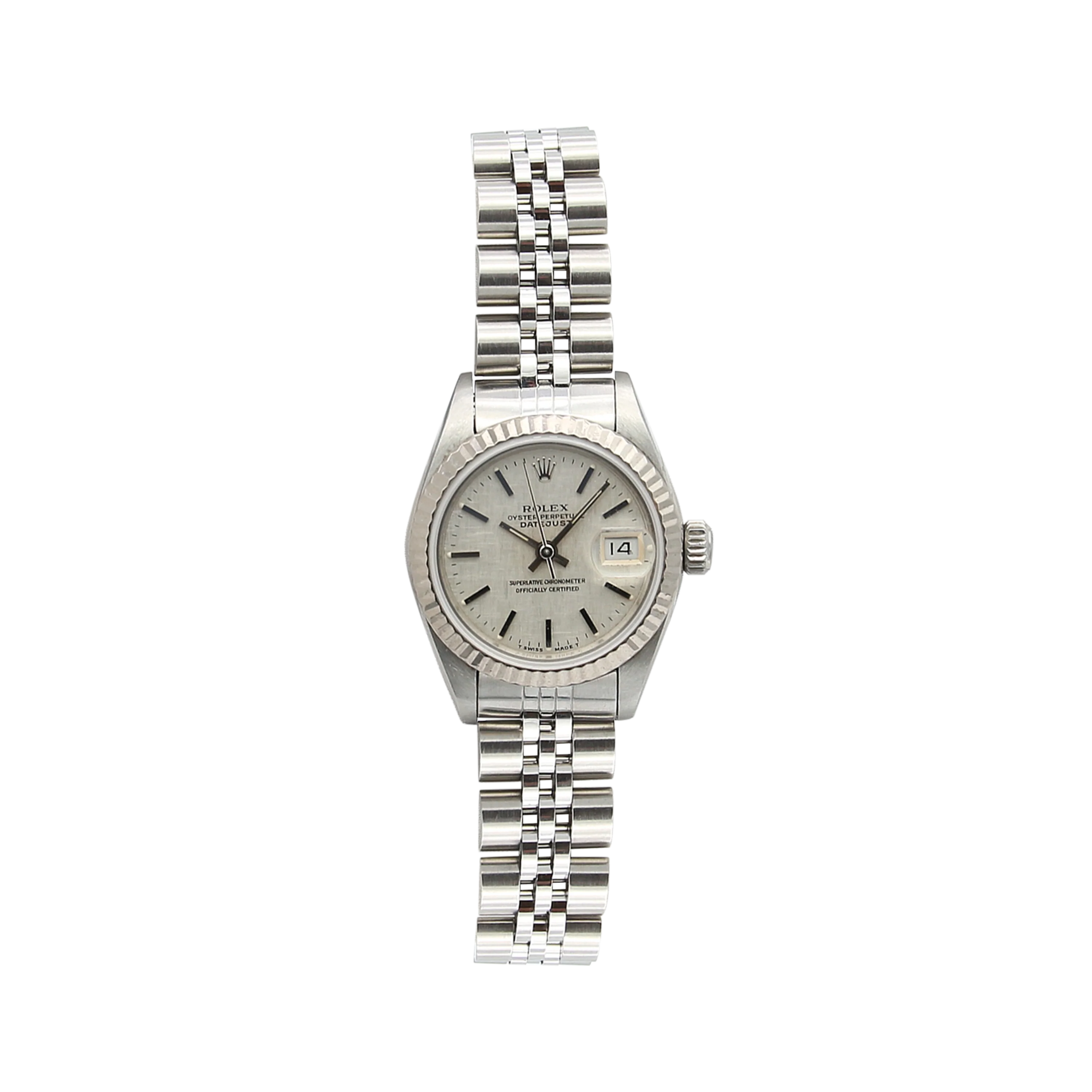Rolex Lady-Datejust ref. 69174 - Linen Dial Jubilee bracelet - Warranty papers Rolex - Image 4