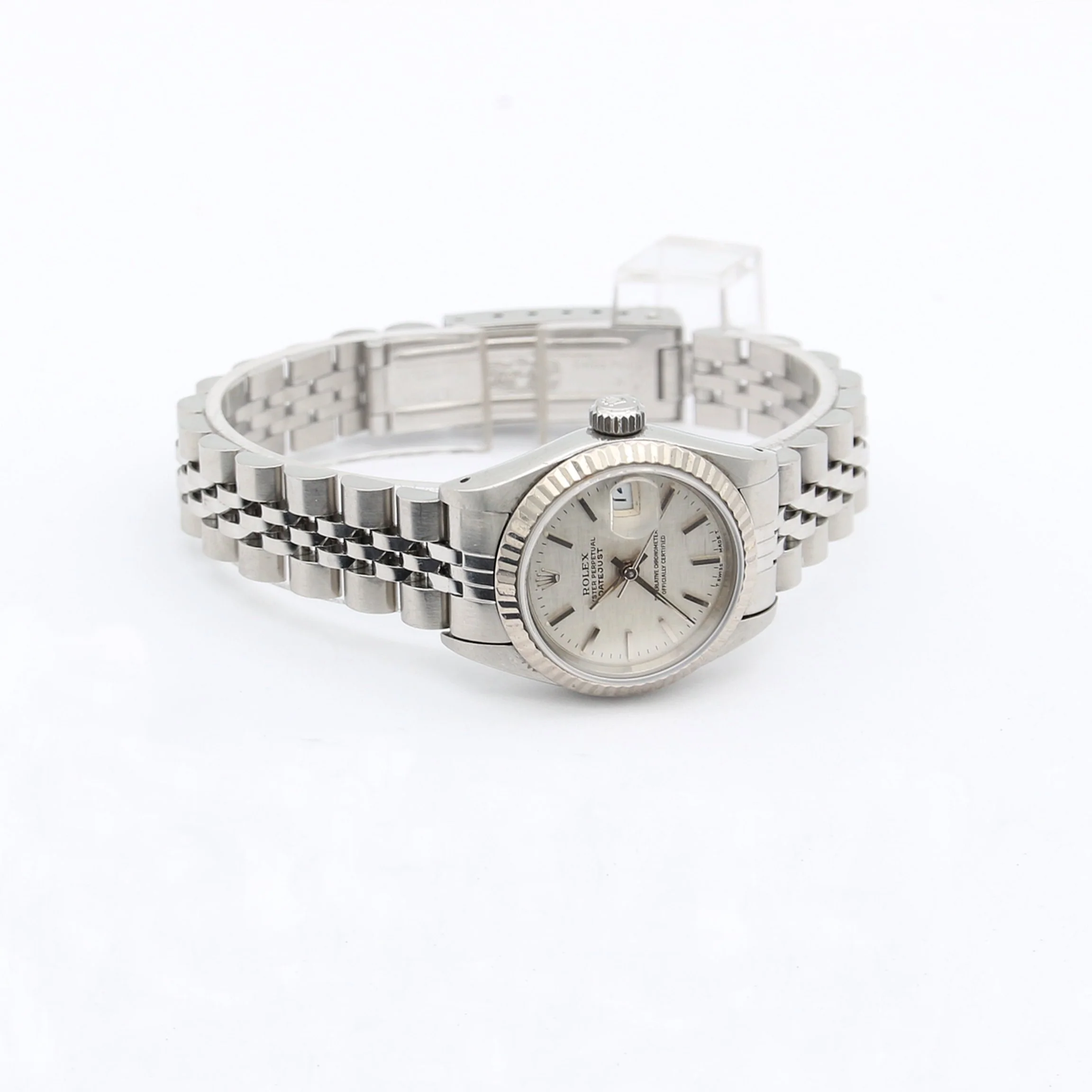 Rolex Lady-Datejust ref. 69174 - Linen Dial Jubilee bracelet - Warranty papers Rolex - Image 5