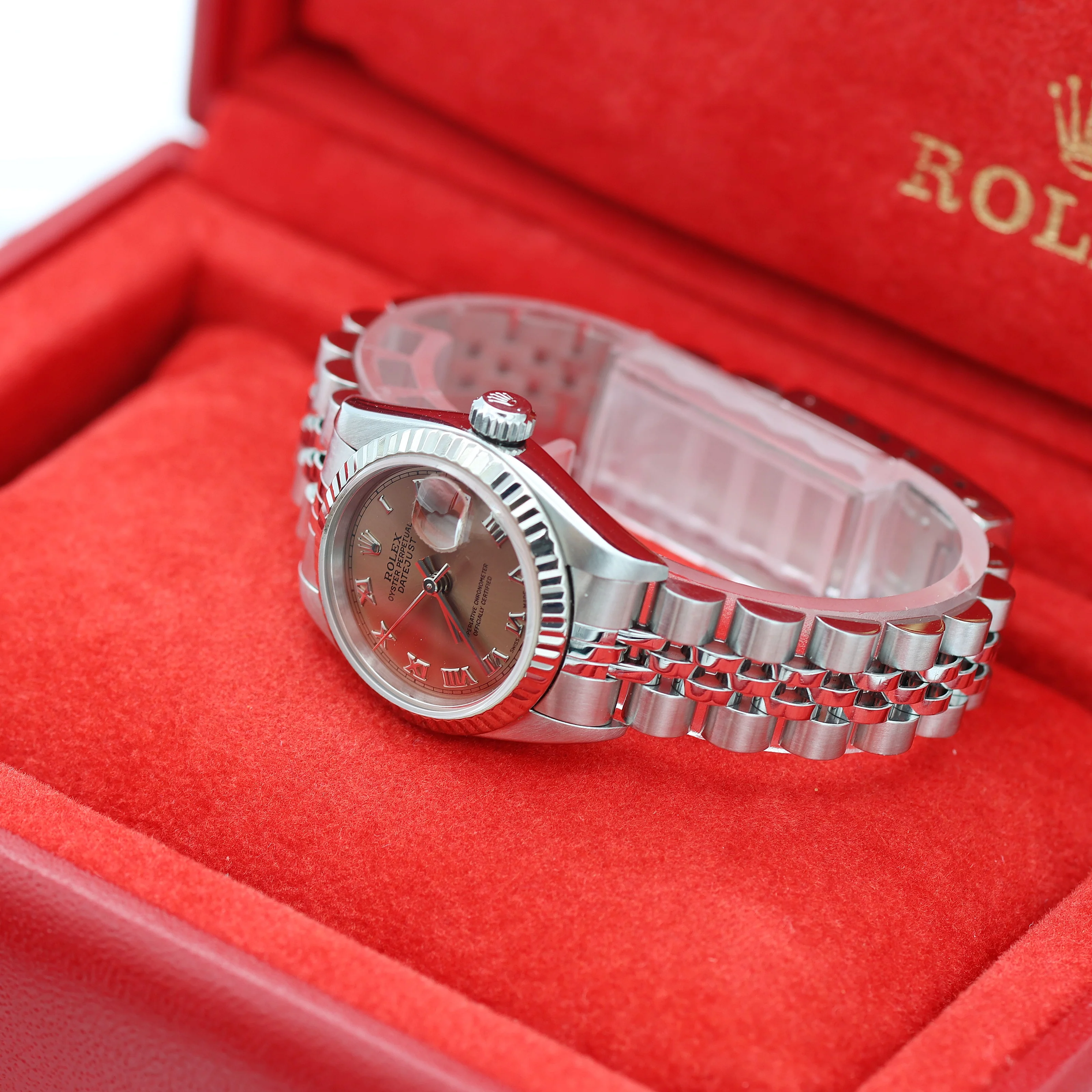 Rolex Lady-Datejust ref. 69174 - Salmon Roman Dial Jubilee bracelet - Full Set - Image 2