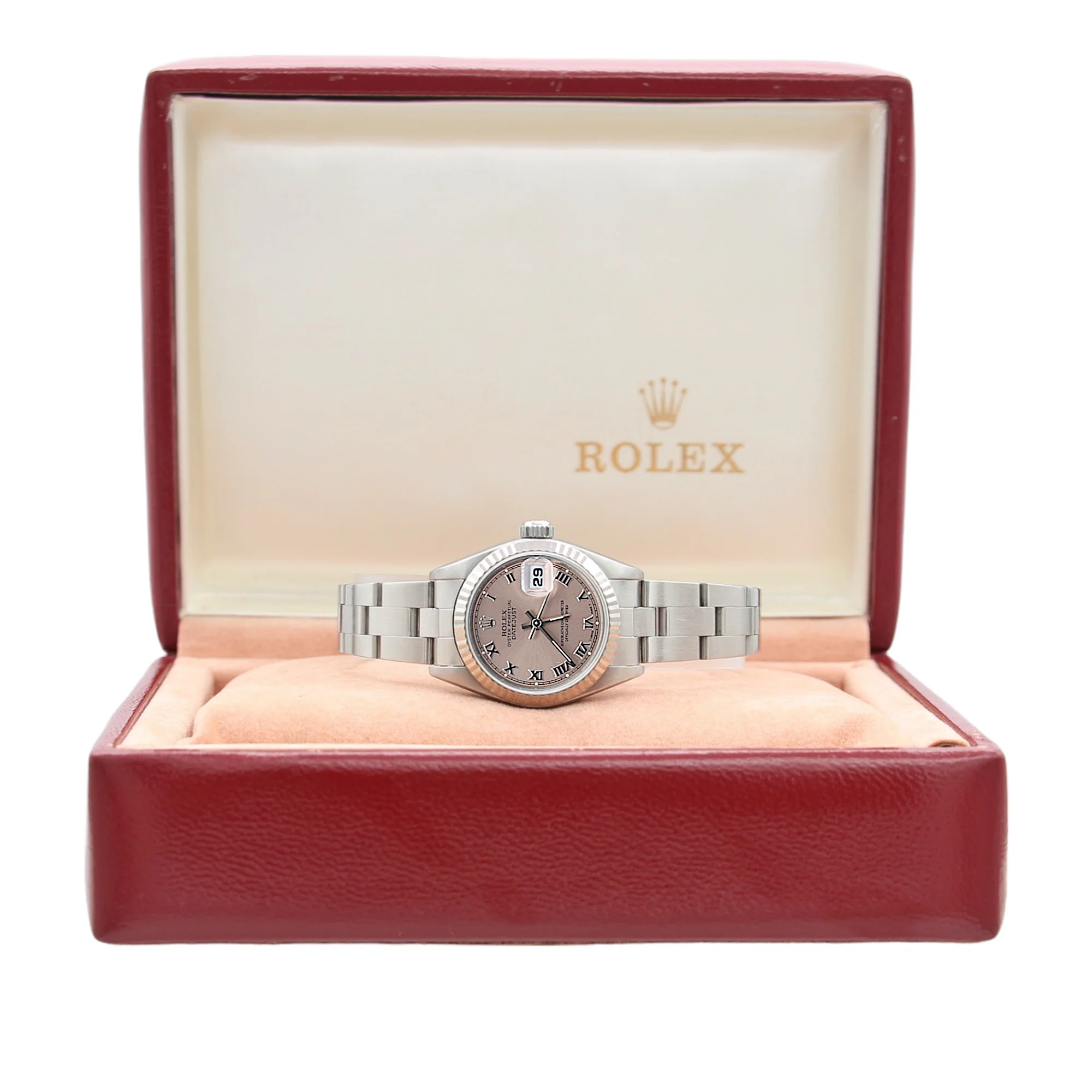 Rolex Lady-Datejust ref. 69174 - Salmon Roman Dial Oyster bracelet - Full Set - Image 4