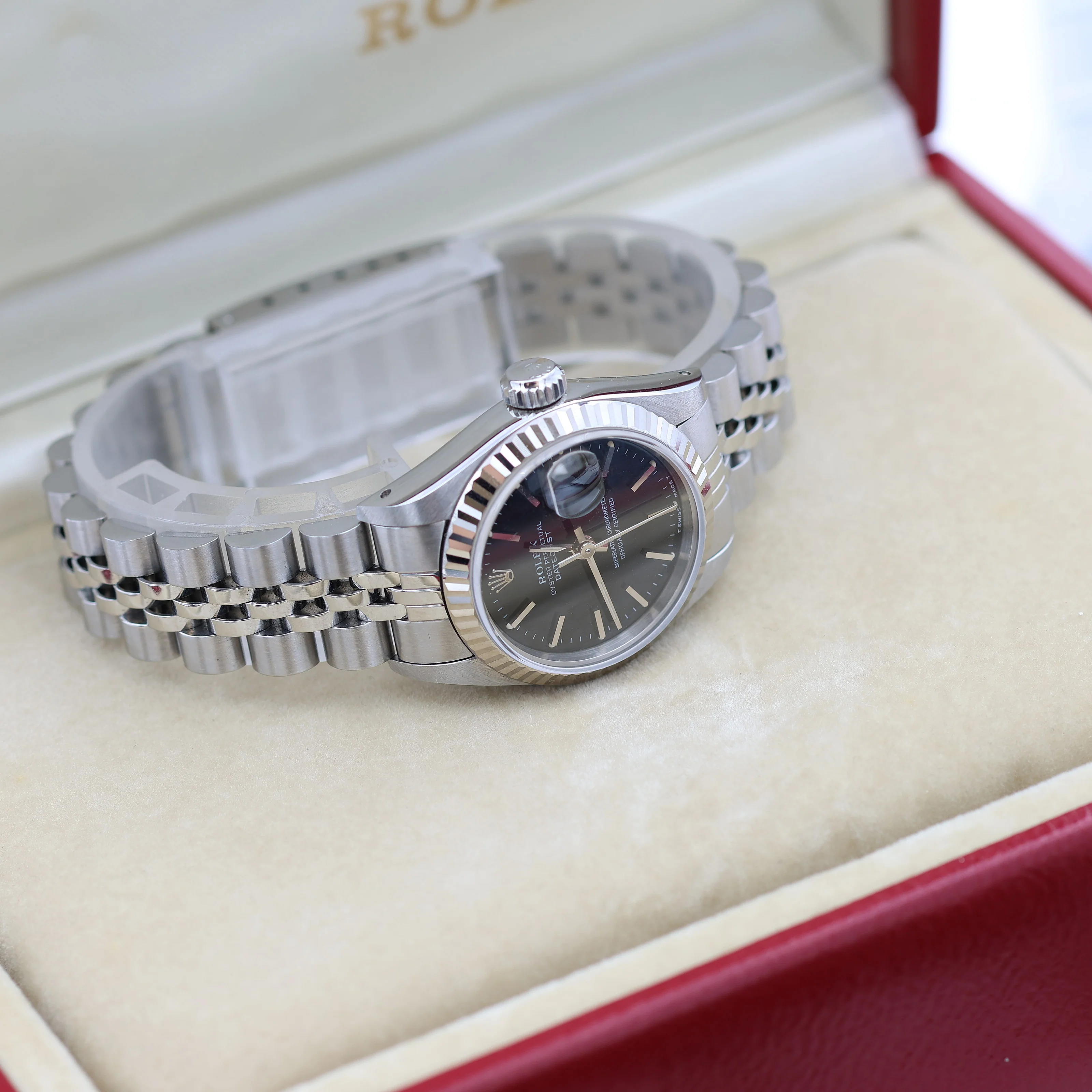 Rolex Lady-Datejust ref. 69174 - Black Dial Jubilee bracelet - Image 4