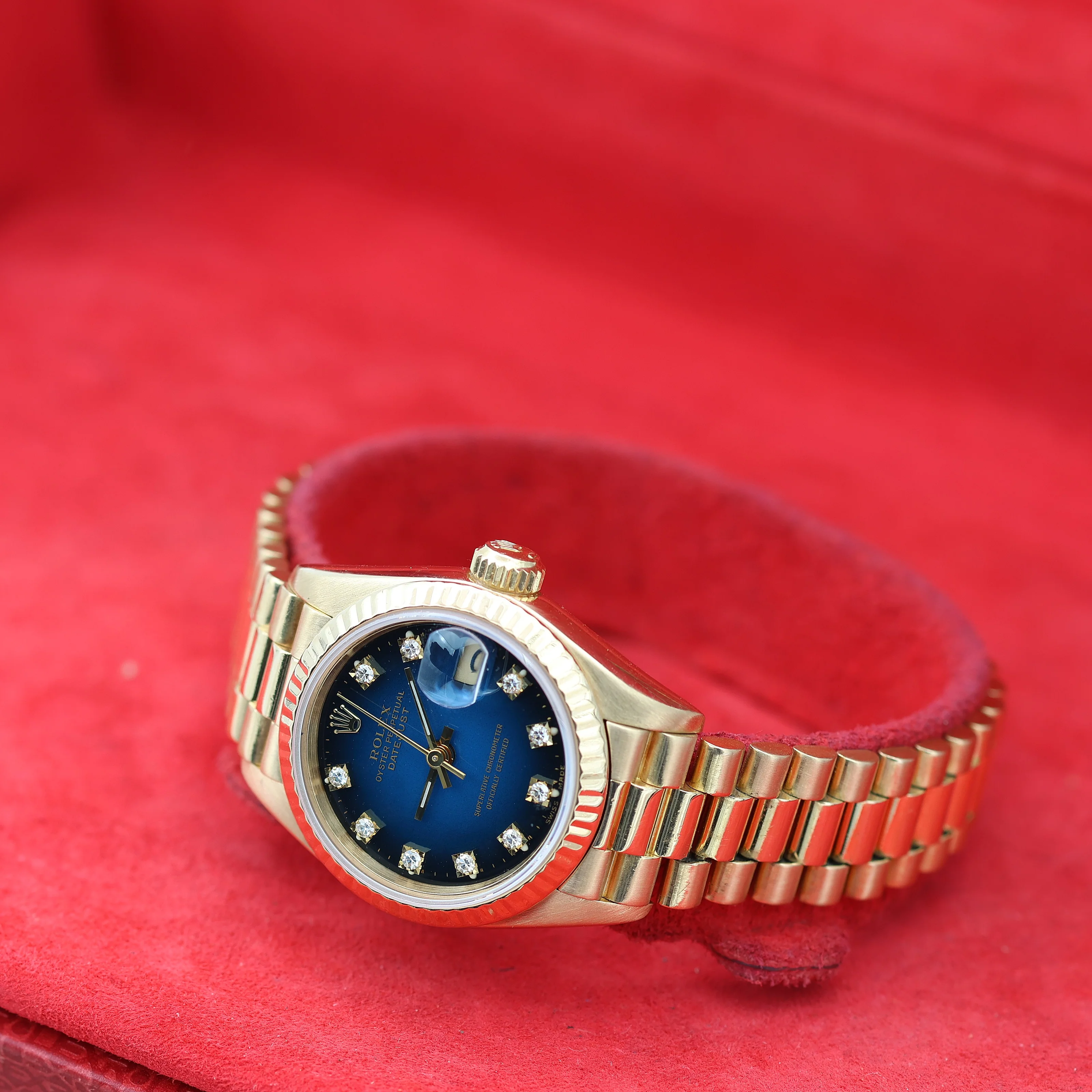Rolex Lady Datejust ref. 69178 Blue Degradee Diamonds Dial - Image 3