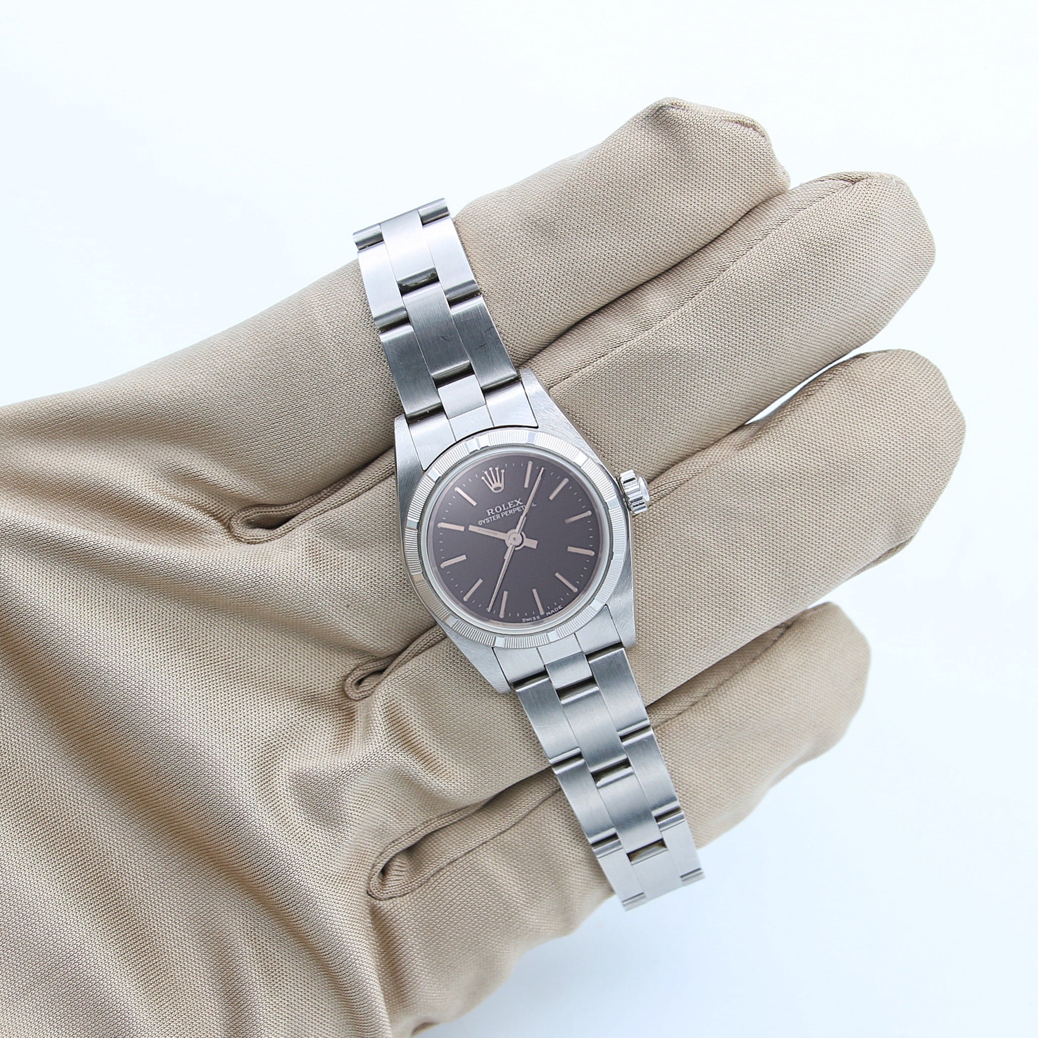 Rolex Lady Oyster Perpetual 76030 - Black Dial - Oyster Bracelet - Image 2
