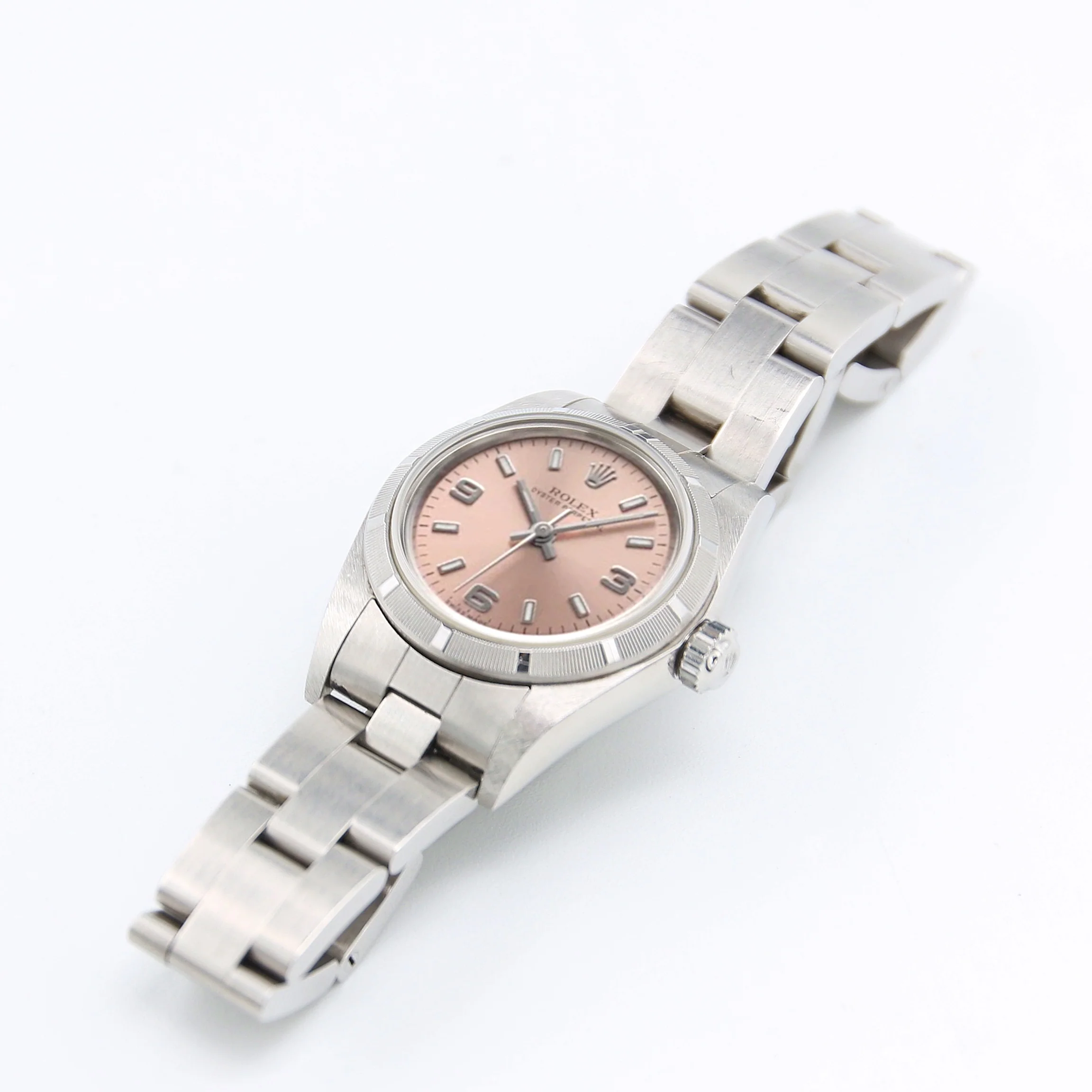 Rolex Lady Oyster Perpetual 76030 - Salmon 3-6-9 Dial - Oyster Bracelet - Image 4