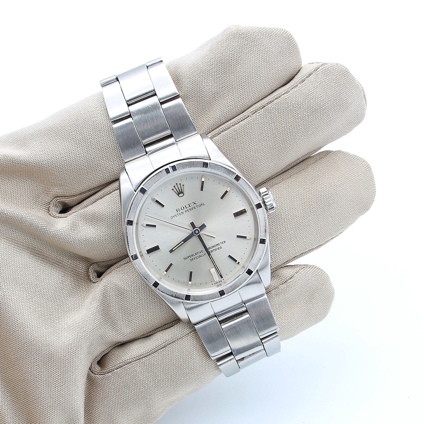 Rolex Oyster Perpetual 34 ref. 1007 Silver Dial - Oyster Bracelet - Image 3