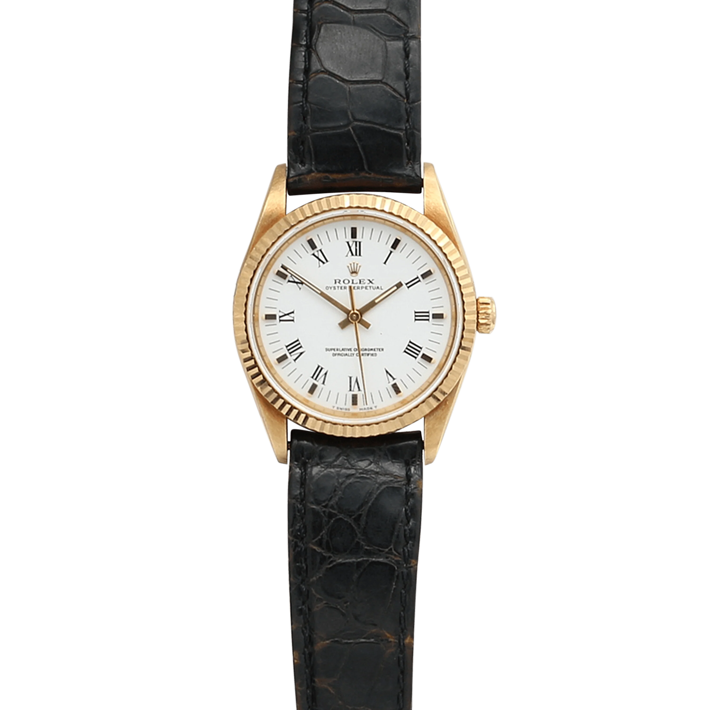 Rolex Oyster Perpetual 34 ref. 14238 18K Gold - strap and Buckle Rolex in Gold