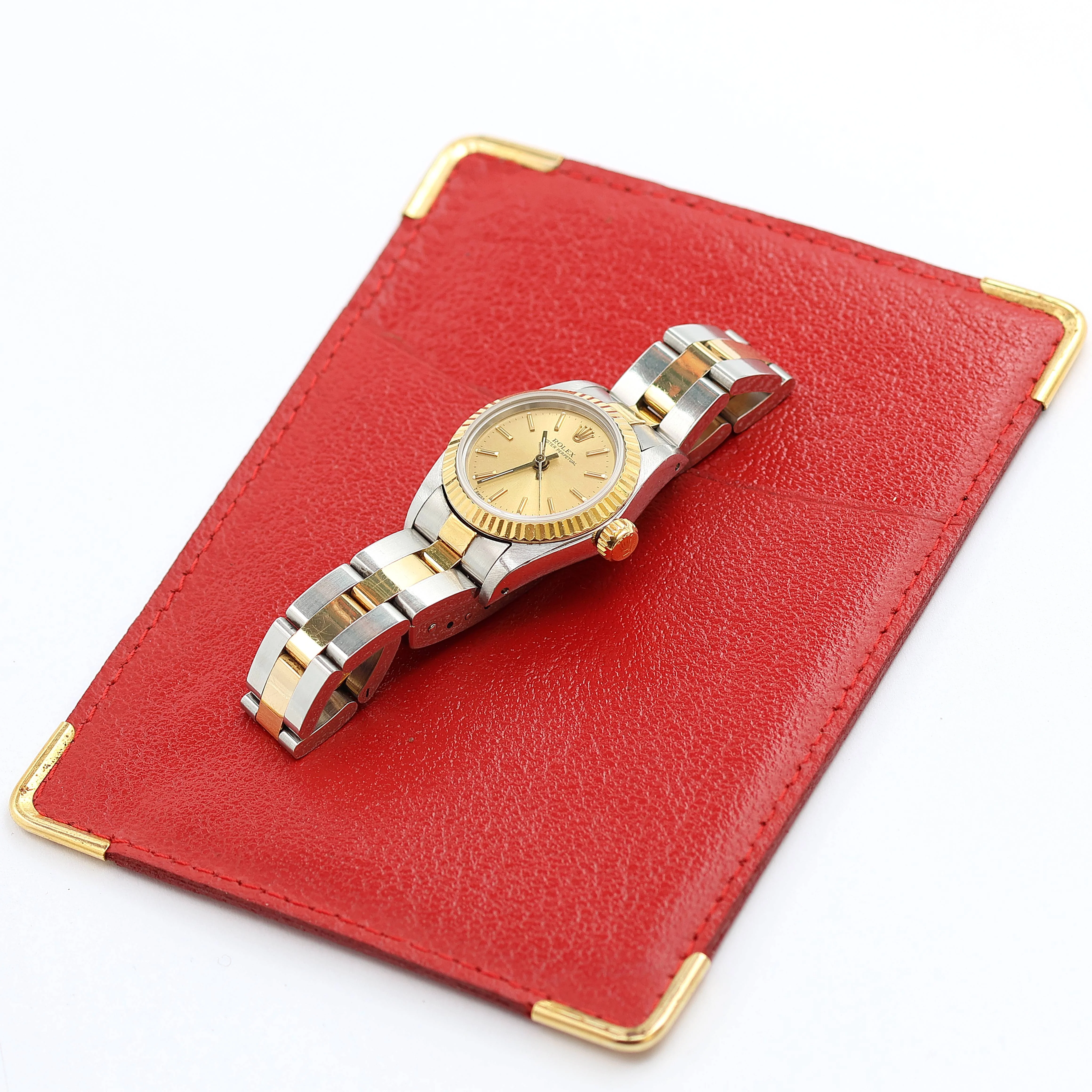 Rolex Oyster Perpetual 67193 Lady Steel and Gold - Champagne Dial - Oyster bracelet - Full Set