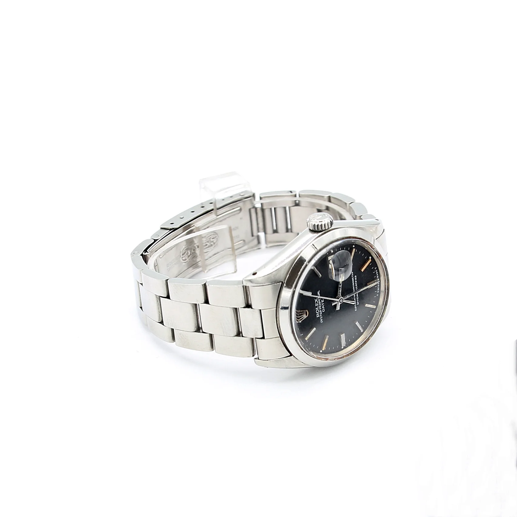 Rolex Oyster Perpetual Date ref. 1500 - Black dial (V I) - Steel bracelet - Image 5