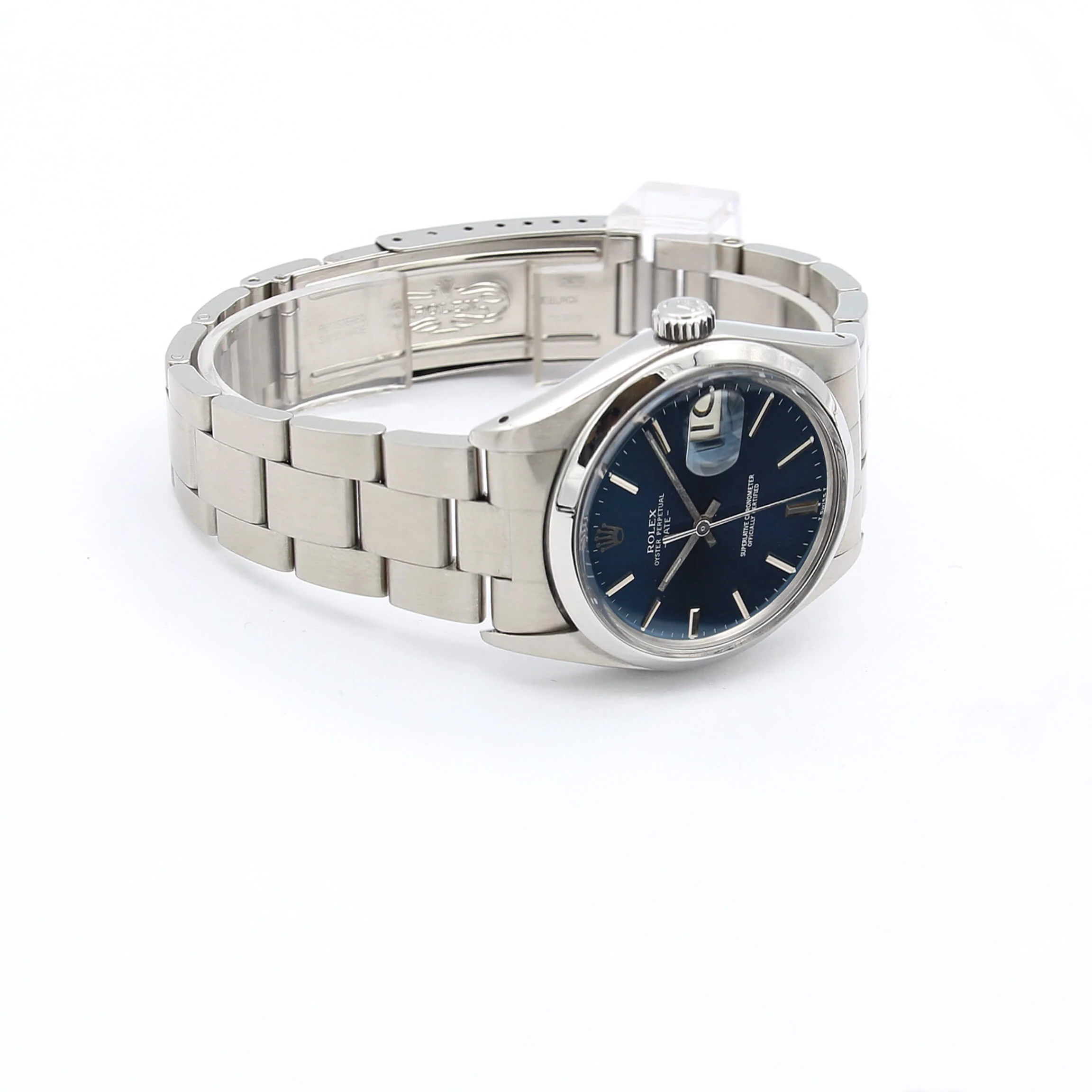 Rolex Oyster Perpetual Date ref. 1500 - Blue dial (II) - Steel bracelet - Image 2