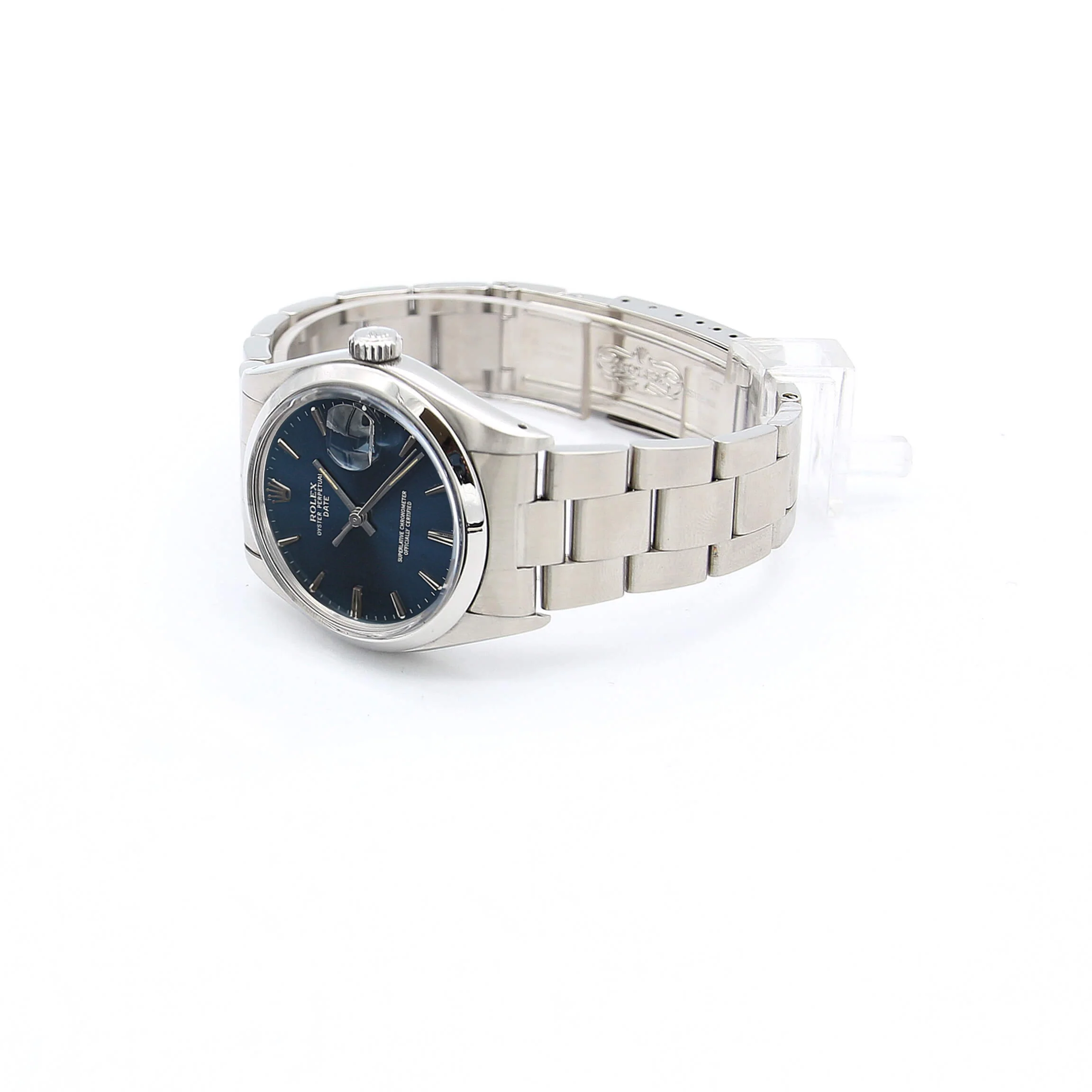 Rolex Oyster Perpetual Date ref. 1500 - Blue dial (III) - Steel bracelet - Image 4