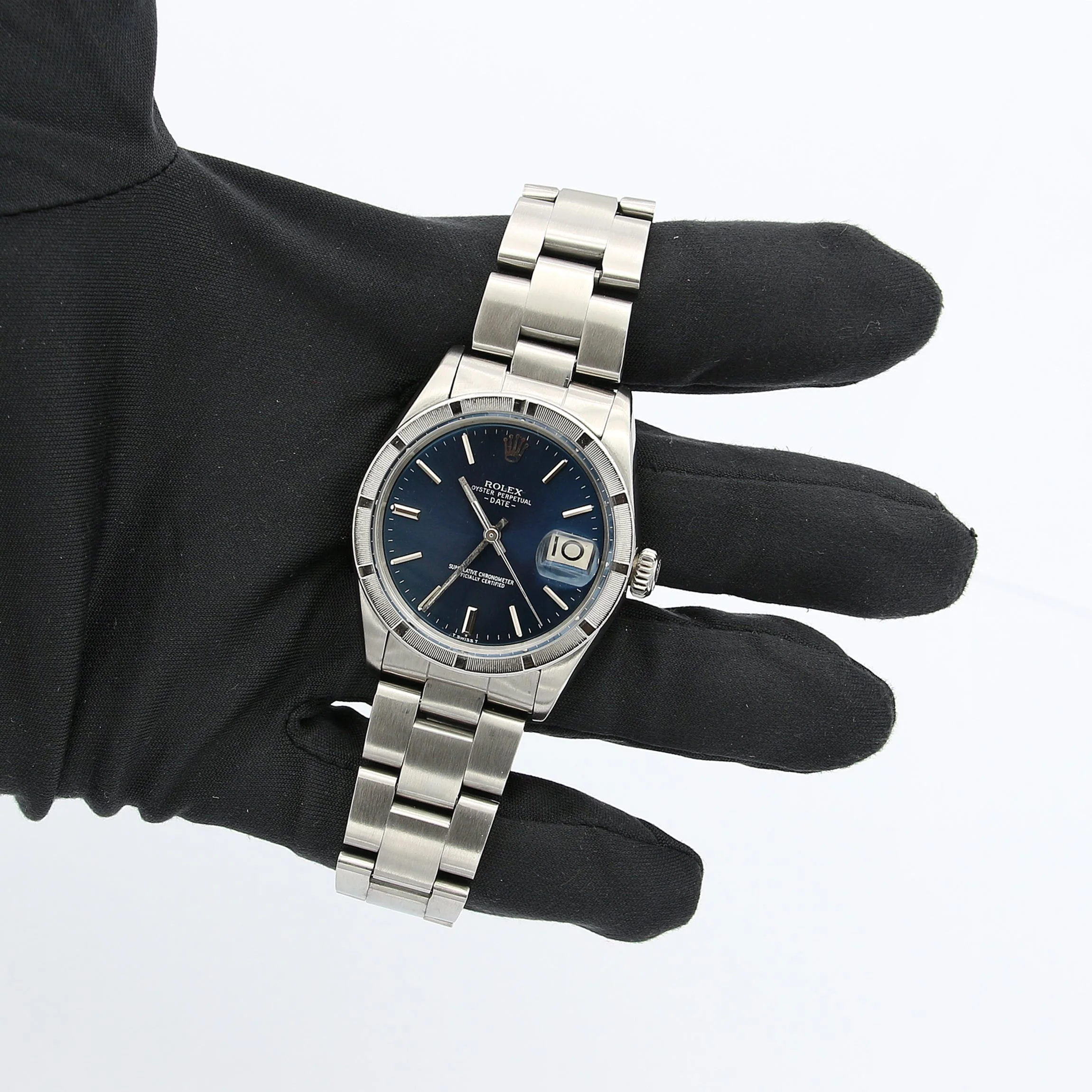 Rolex Oyster Perpetual Date ref. 1501 34mm - Blue Dial - Oyster bracelet - Image 3